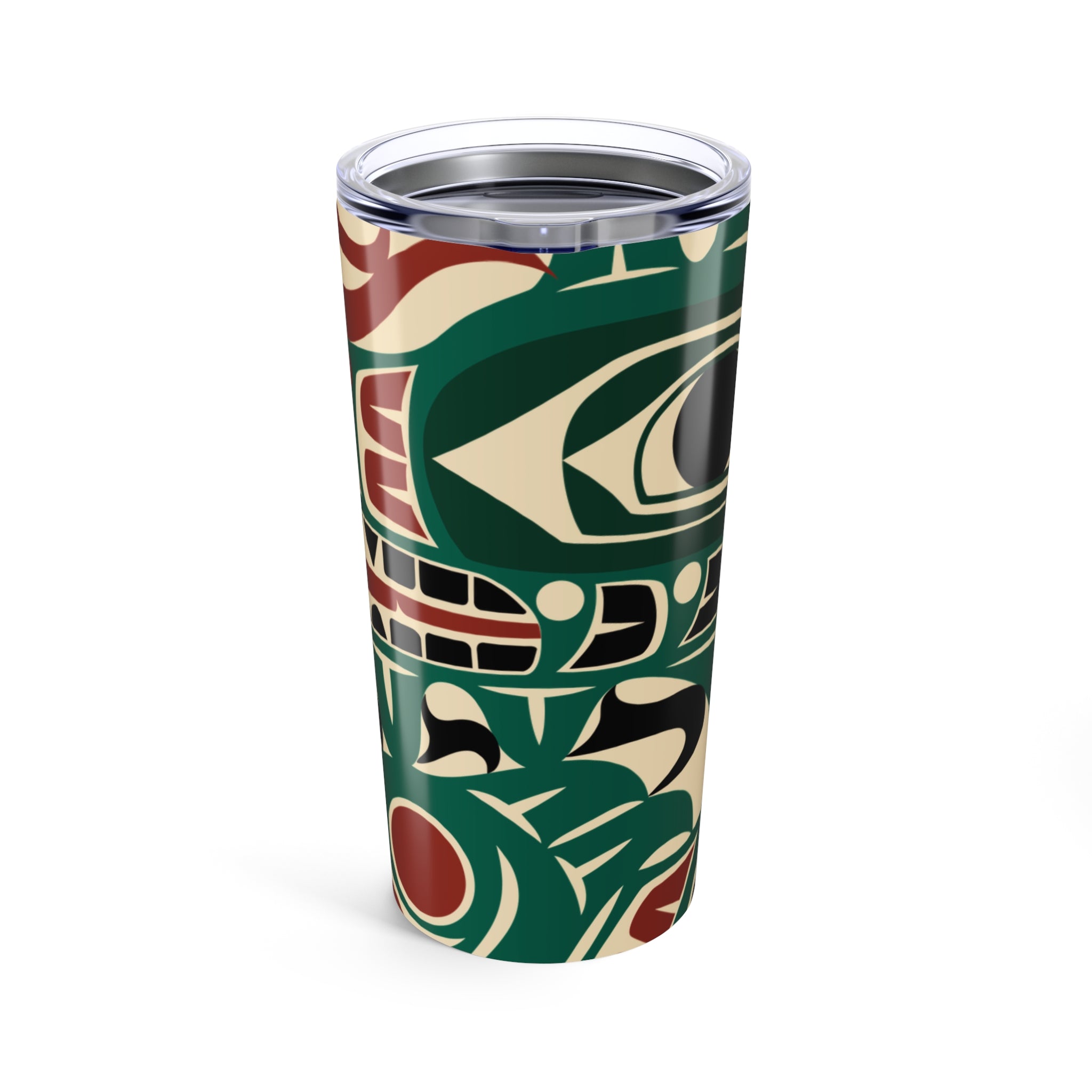 20 oz. Stainless Steel Tumbler w/ Lid - Classic Tribal Sea Monster Print - Northern Spiritlines™