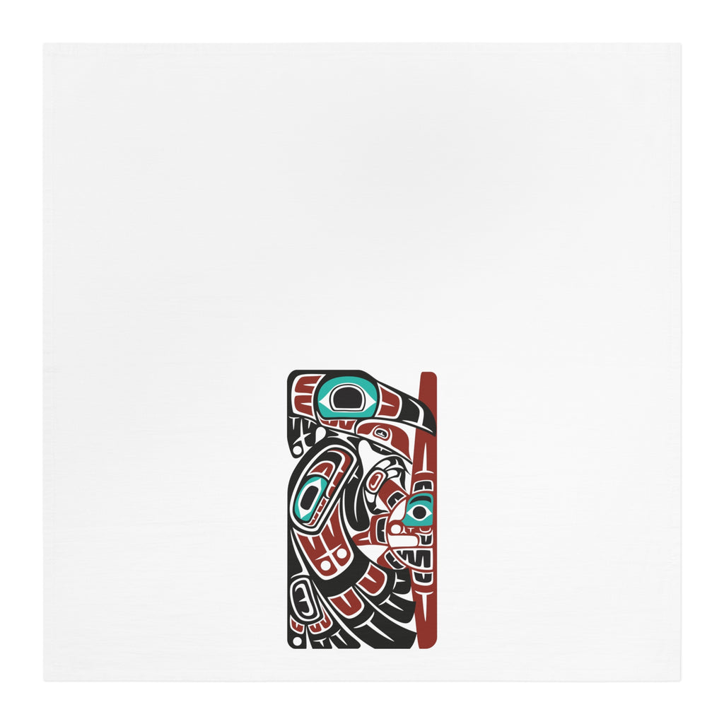 Cotton Tea Towel - Classic Tribal Raven Print - Northern Spiritlines™