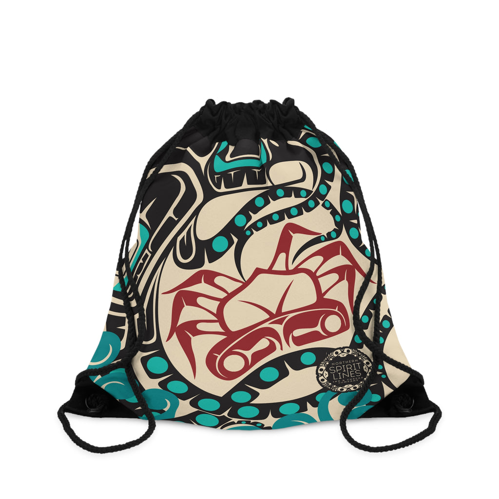 Drawstring Bag - Classic Tribal Octopus Print - Northern Spiritlines™