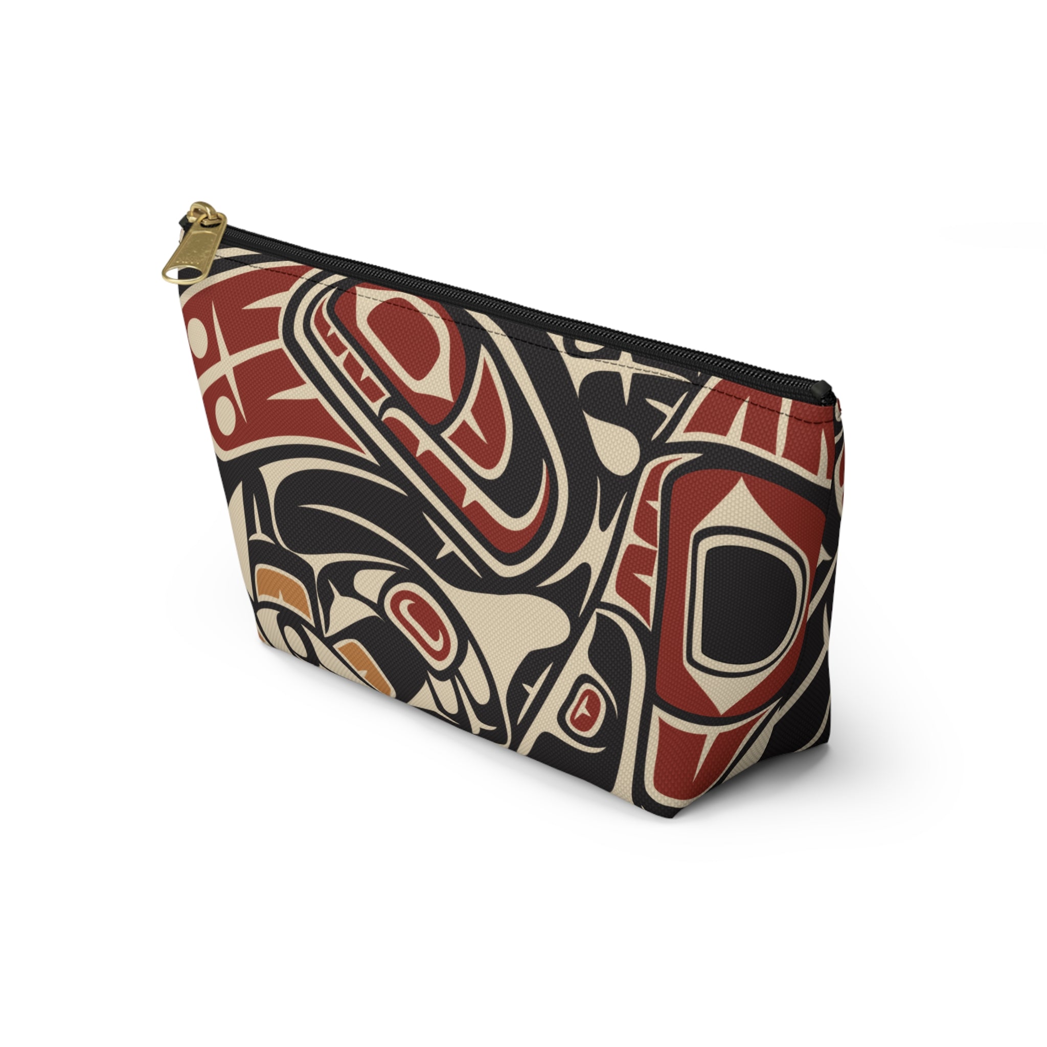 Travel Accessory Zipper Pouch - Classic Tribal Raven Print - Northern Spiritlines™