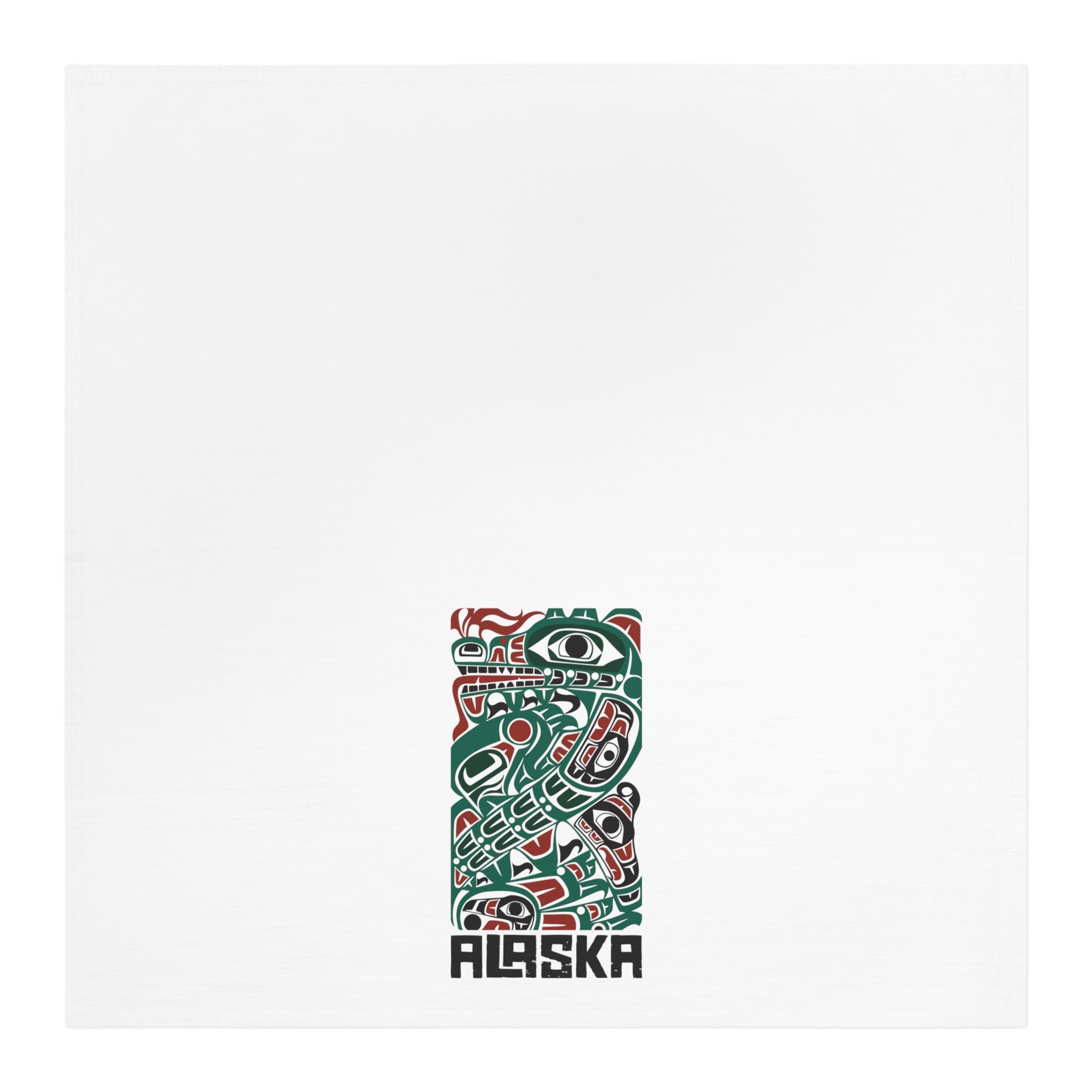 Cotton Tea Towel - Alaska Tribal Sea Monster - AK State Line™ Collection