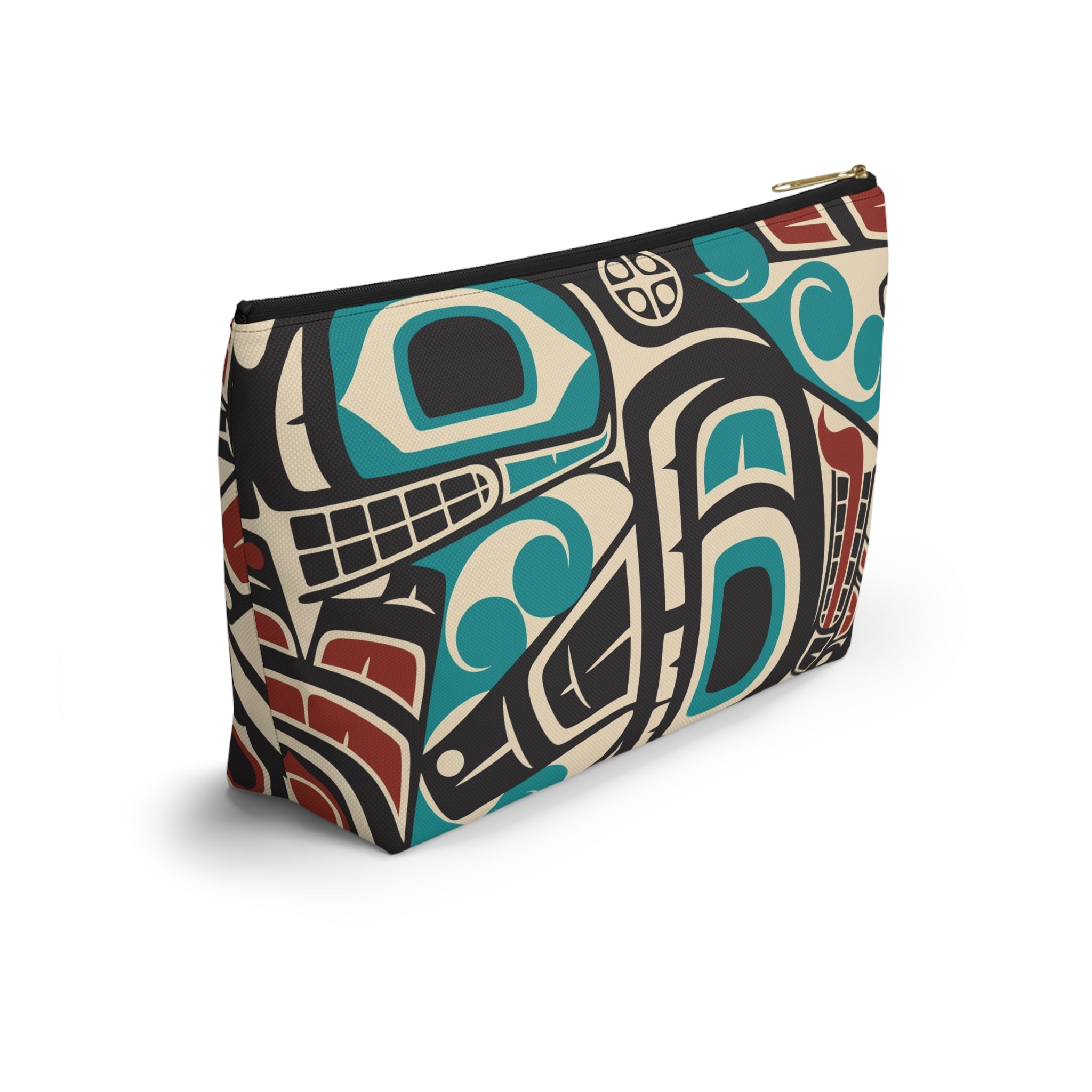 Travel Accessory Zipper Pouch - Classic Tribal Orca Print - Northern Spiritlines™