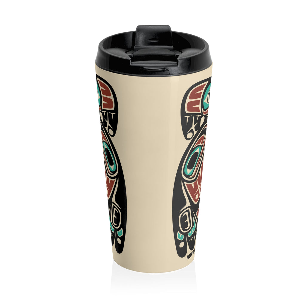 15 oz. Coffee Travel Tumbler | Classic Tribal Raven & Sun | Signature Collection