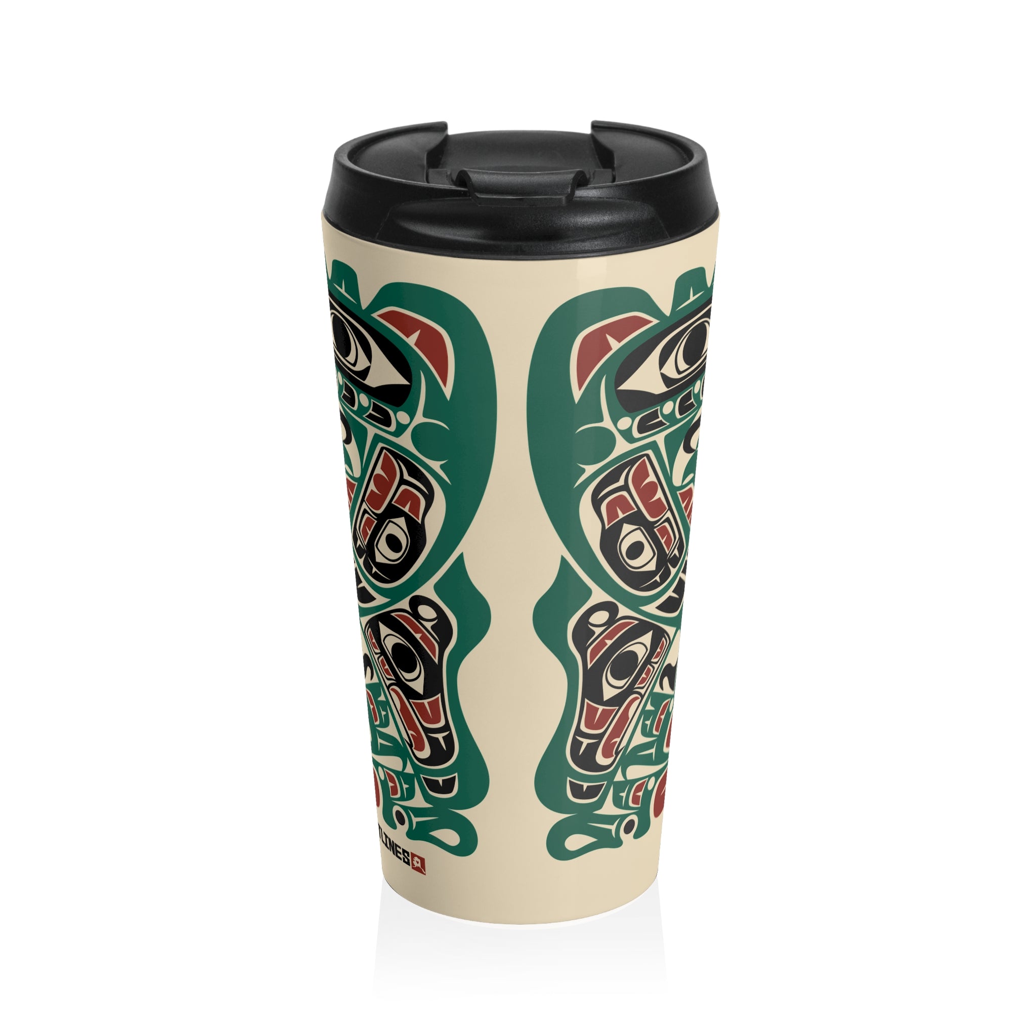 15 oz. Coffee Travel Tumbler | Classic Tribal Sea Monster | Signature Collection