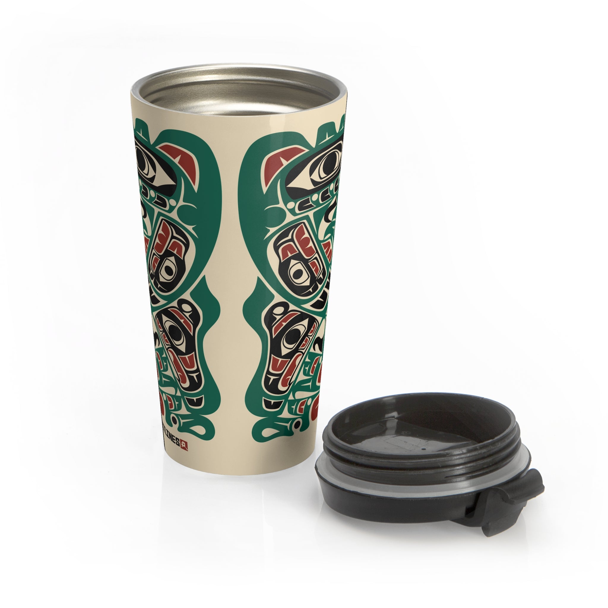 15 oz. Coffee Travel Tumbler | Classic Tribal Sea Monster | Signature Collection