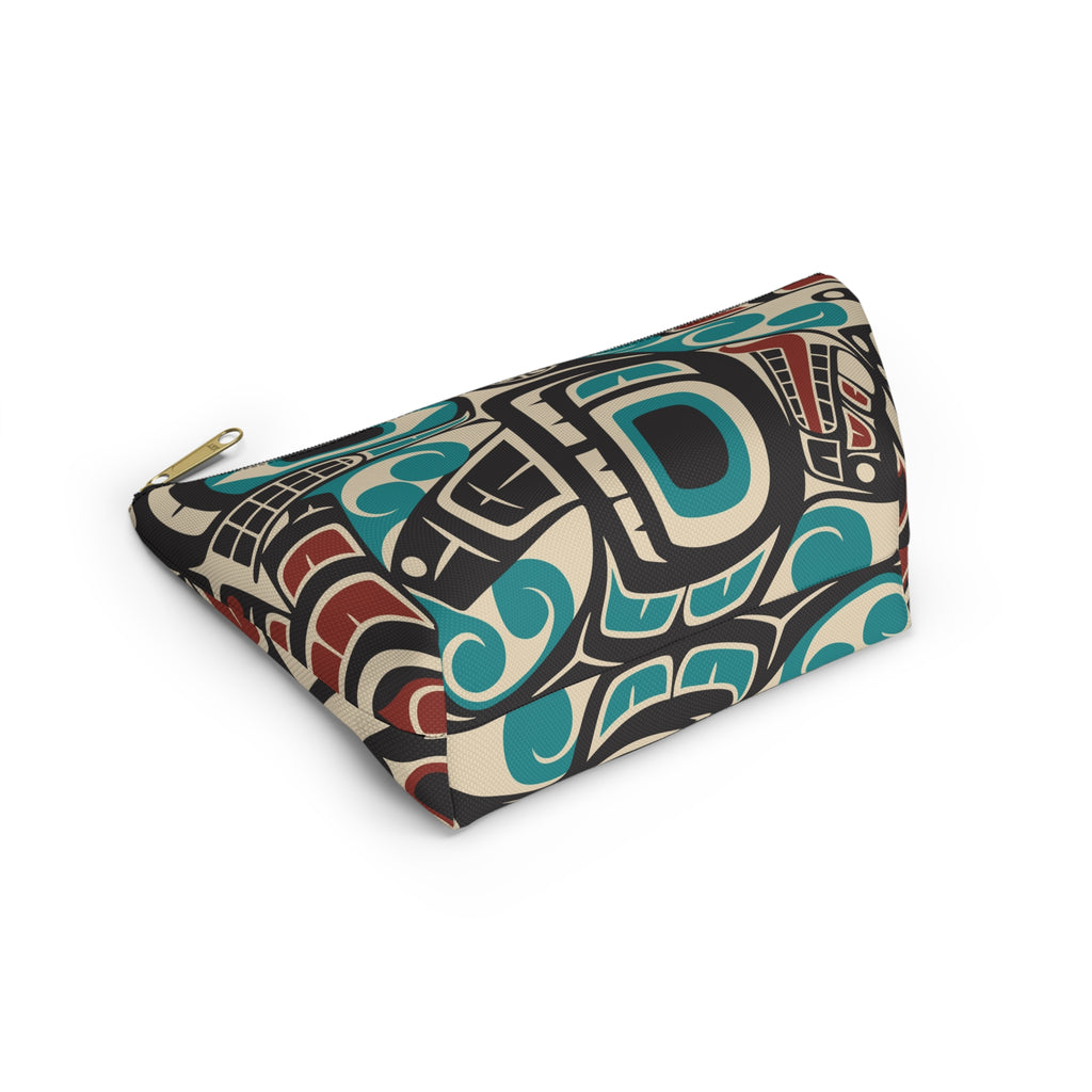Travel Accessory Zipper Pouch - Classic Tribal Orca Print - Northern Spiritlines™