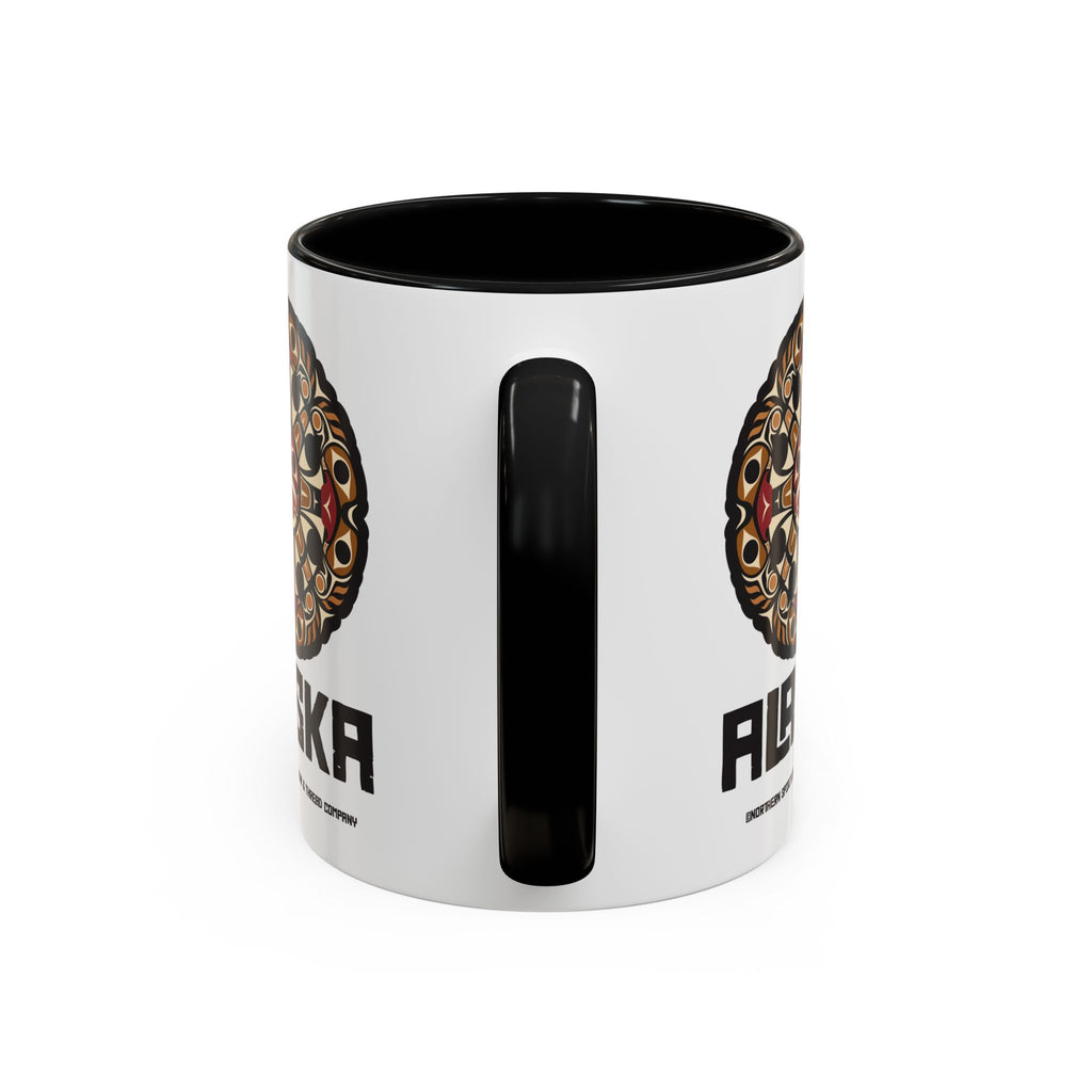 11 oz. Coffee Mug - Alaska Tribal Sun (Natural) AK State Line™ Collection