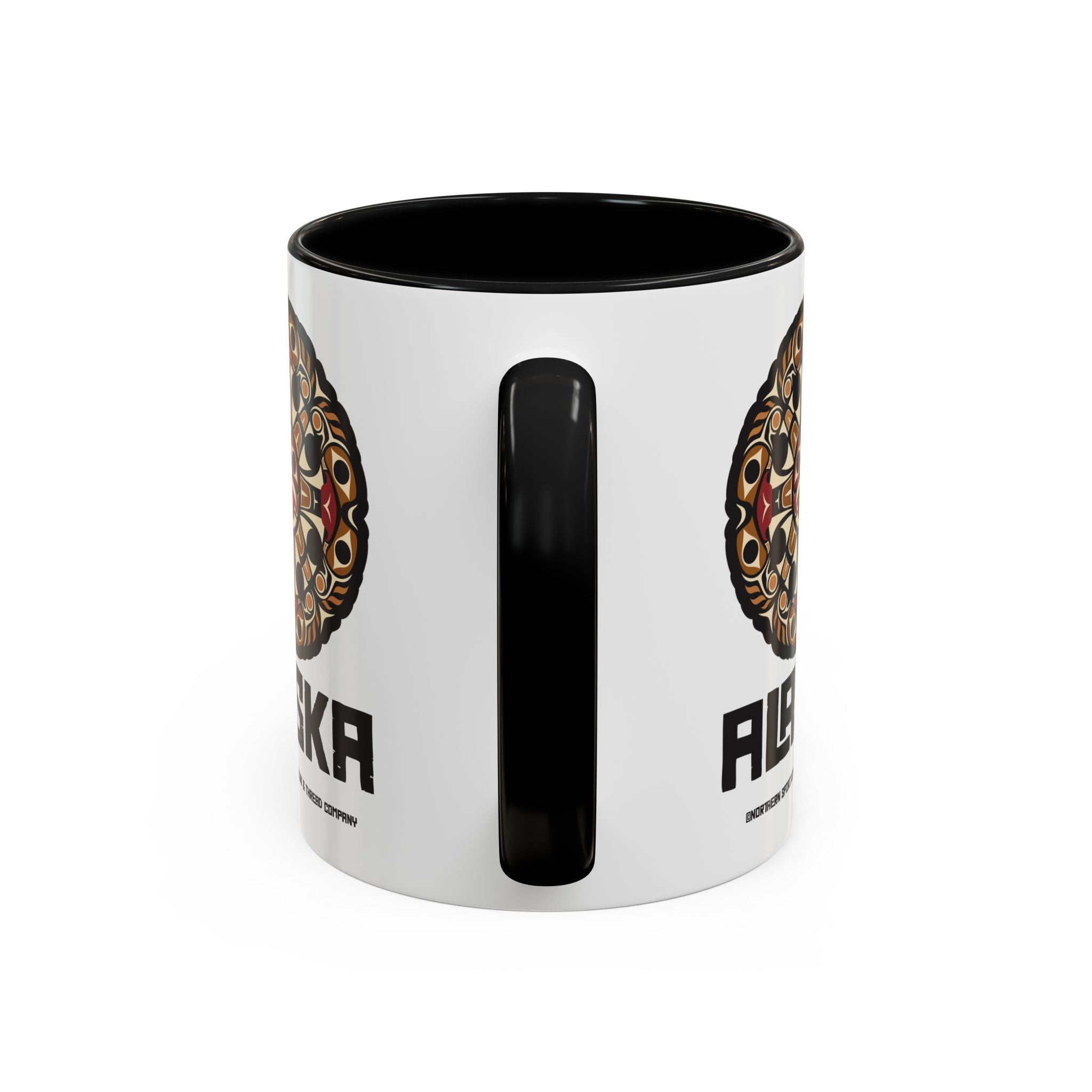 11 oz. Coffee Mug - Alaska Tribal Sun (Natural) AK State Line™ Collection