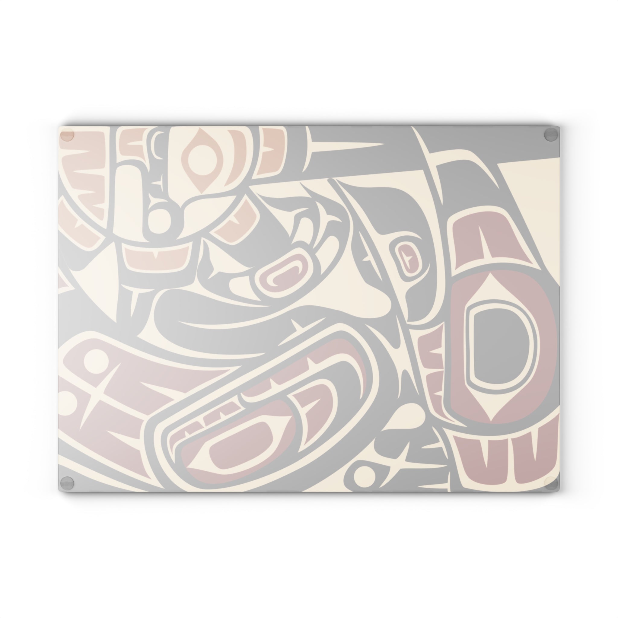 Glass Cutting Board - Classic Tribal Raven Print - Northern Spiritlines™