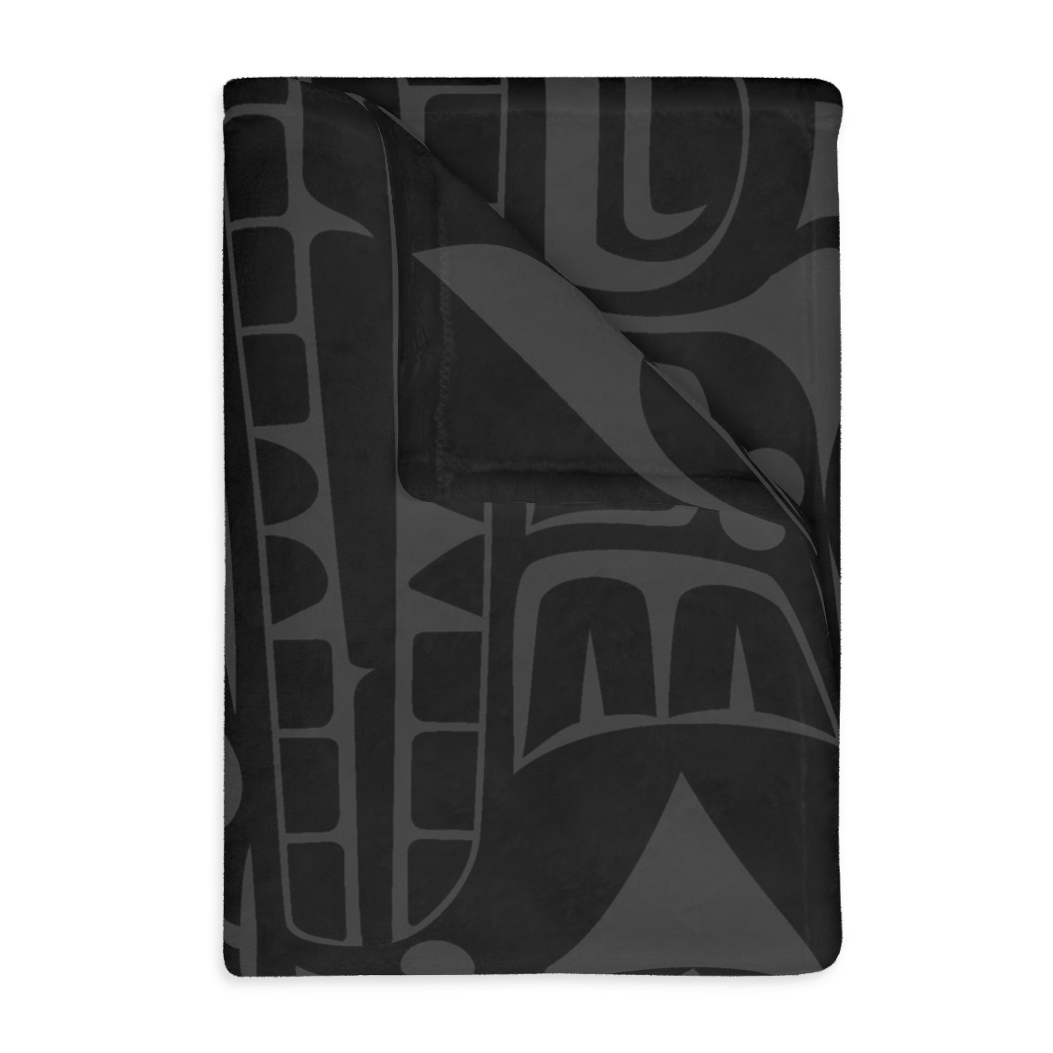 Reversible Plush Blanket - Classic Tribal Smoky Print - Northern Spiritlines™