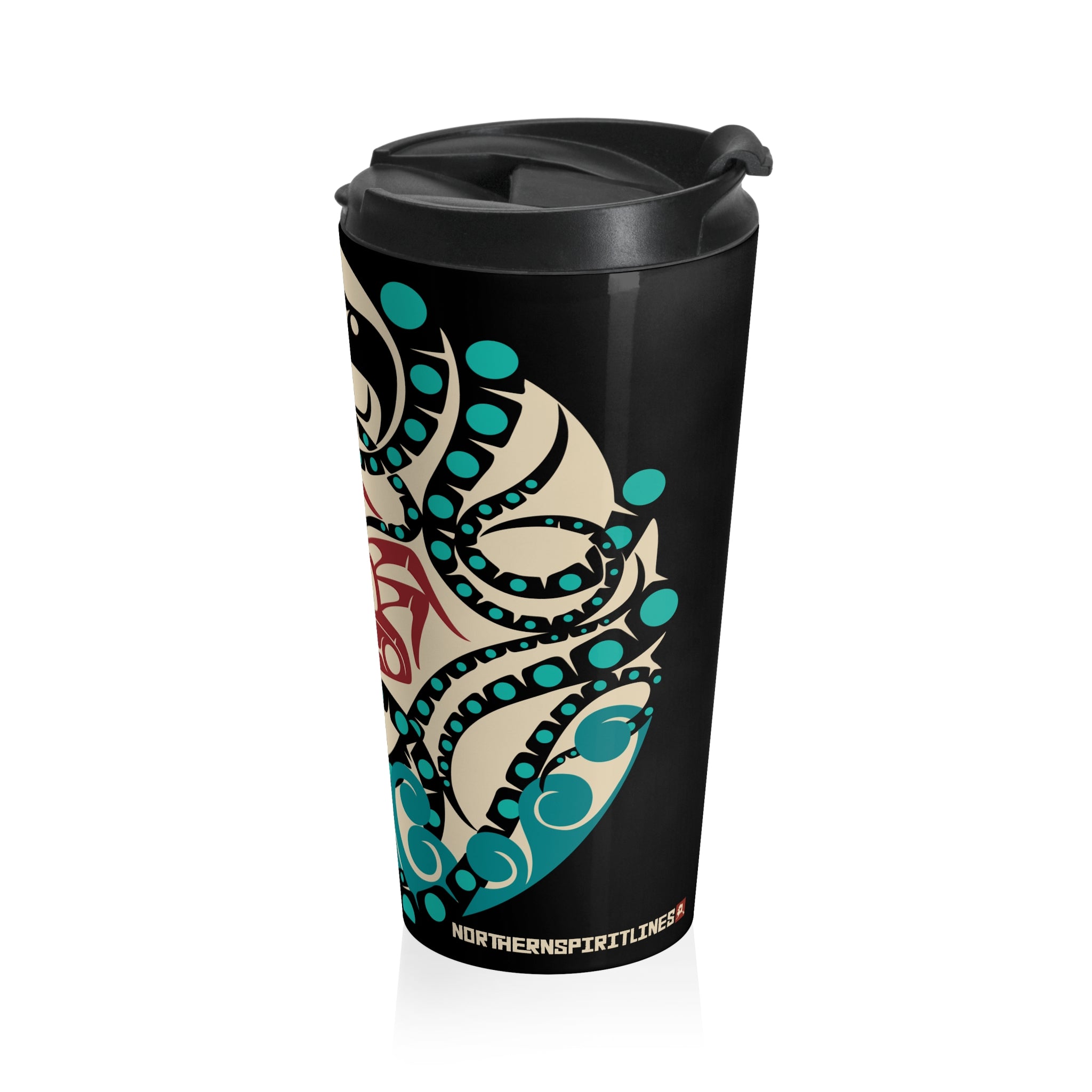 15 oz. Coffee Travel Tumbler | Tribal Octopus | Signature Collection
