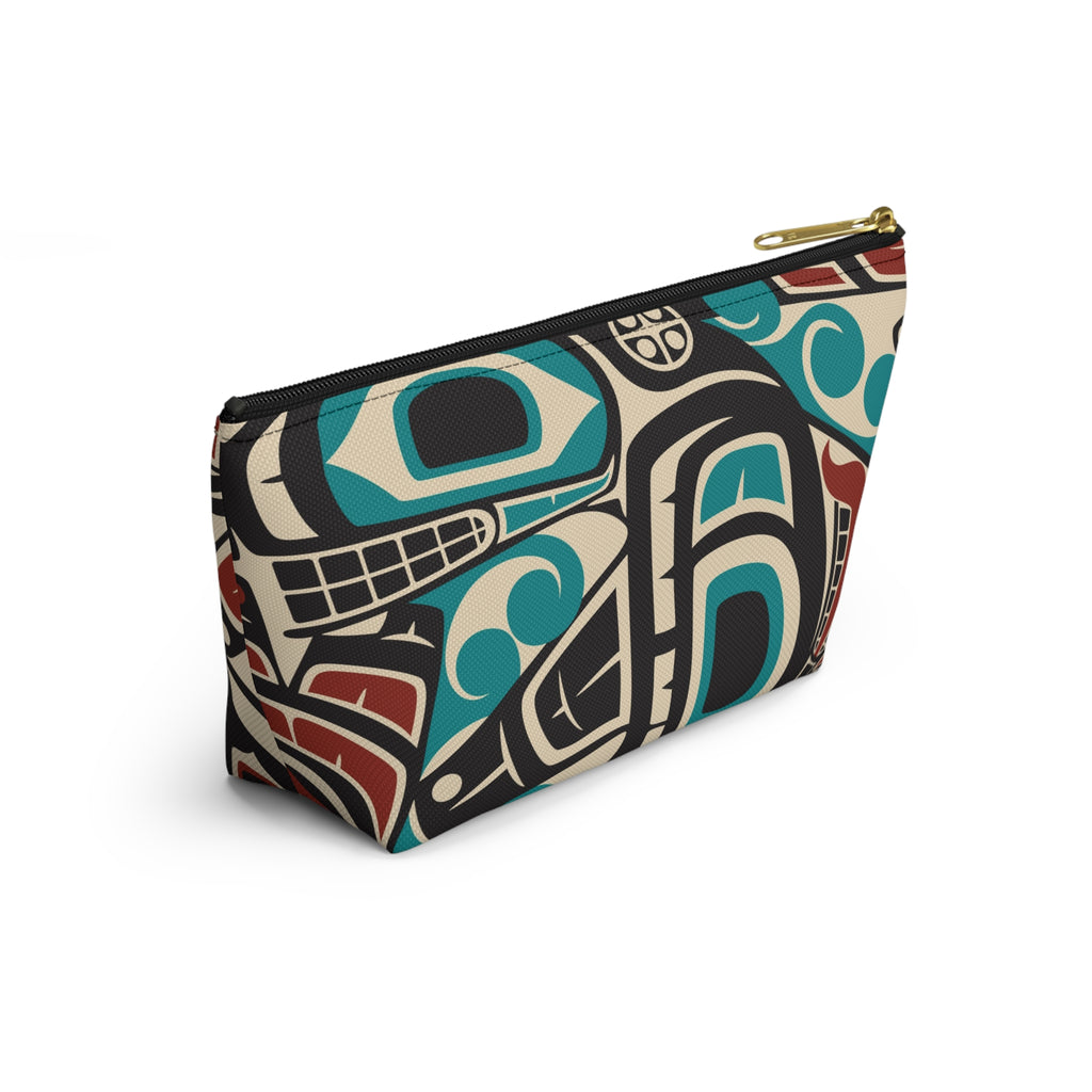 Travel Accessory Zipper Pouch - Classic Tribal Orca Print - Northern Spiritlines™
