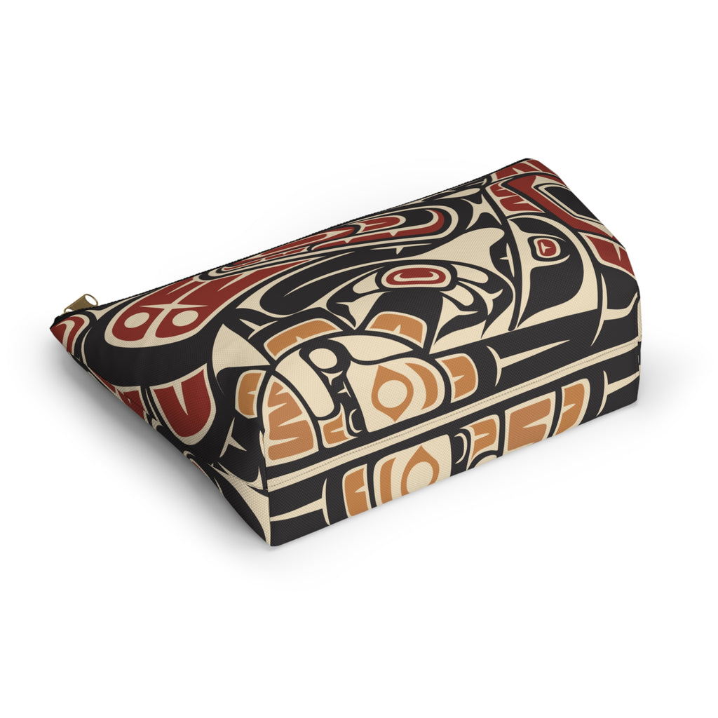 Travel Accessory Zipper Pouch - Classic Tribal Raven Print - Northern Spiritlines™
