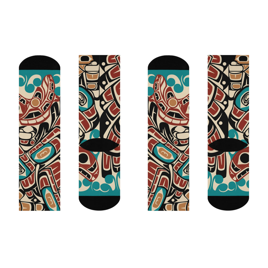 Socks | Classic Tribal Eagle & Salmon | Signature Collection