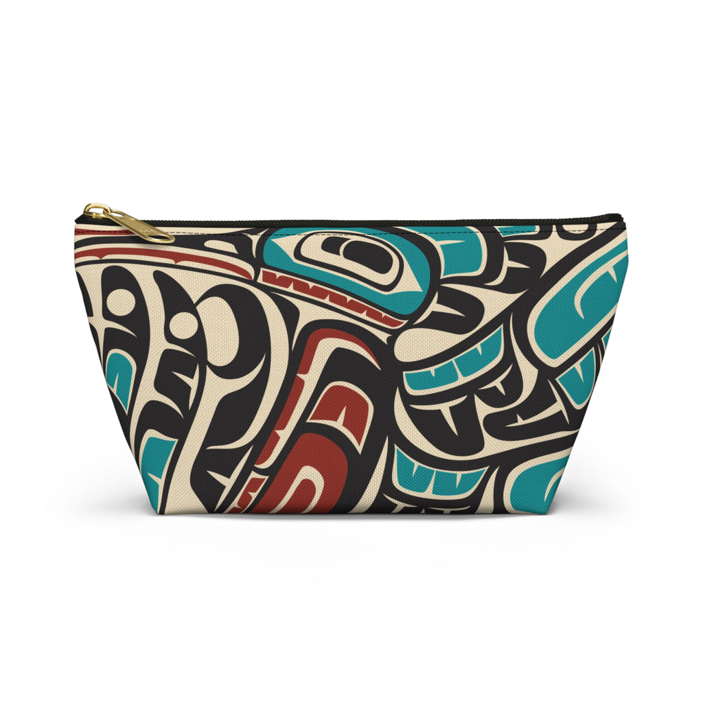 Travel Accessory Zipper Pouch - Classic Tribal Hummingbird Print - Northern Spiritlines™