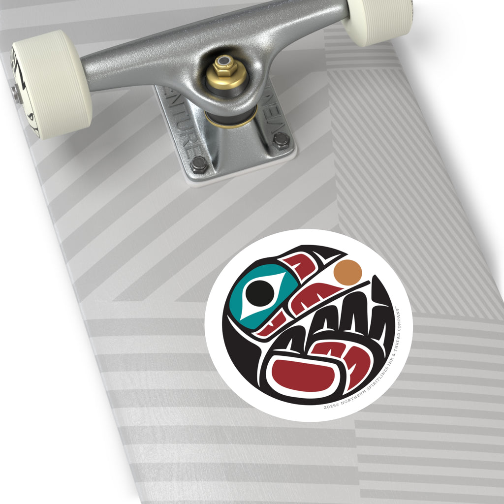 Vinyl Sticker Indoor/Outdoor - Round Tribal Raven - Northern Spiritlines™