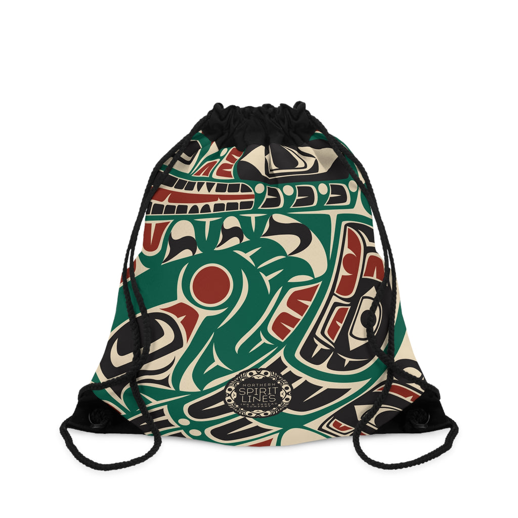 Drawstring Bag - Classic Tribal Sea Monster Print - Northern Spiritlines™