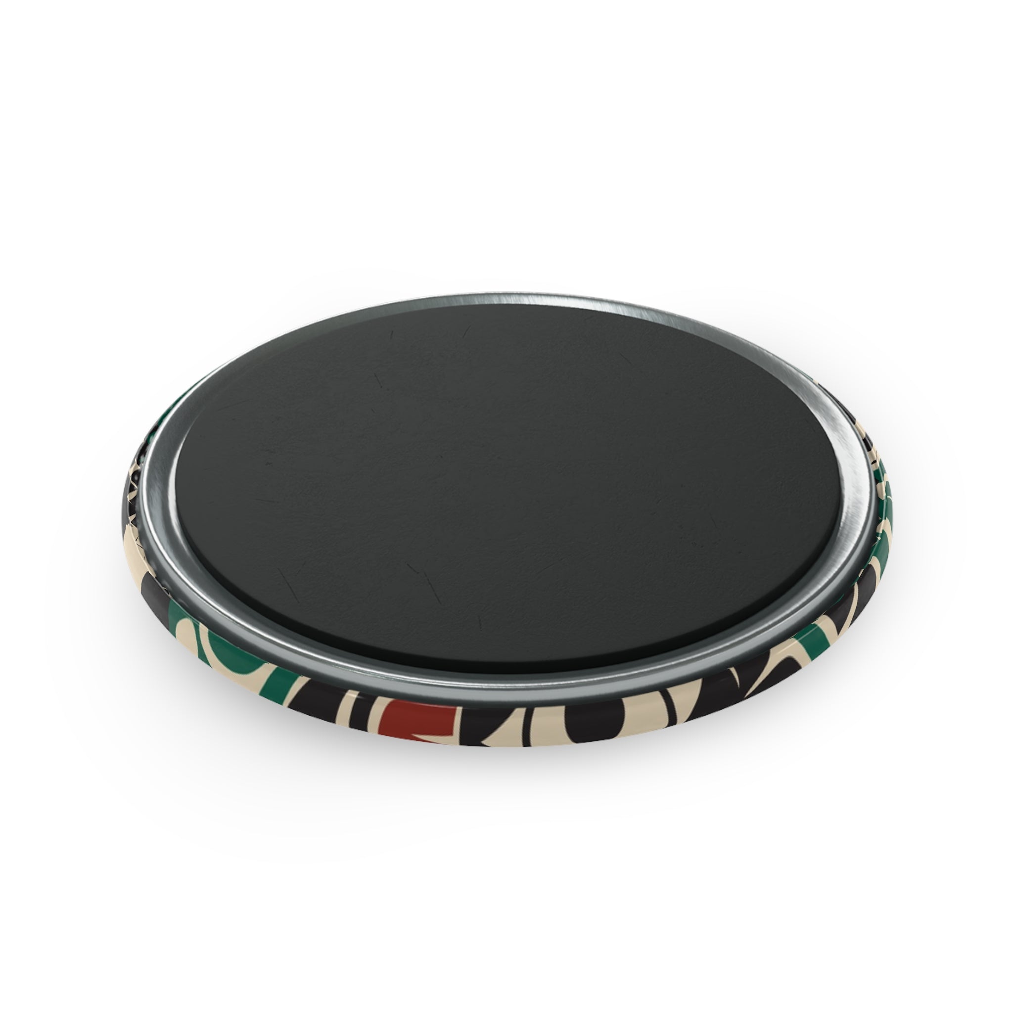 Round Metal Magnet (1 & 10 pcs) - Classic Tribal Sea Monster Print - Northern Spiritlines™