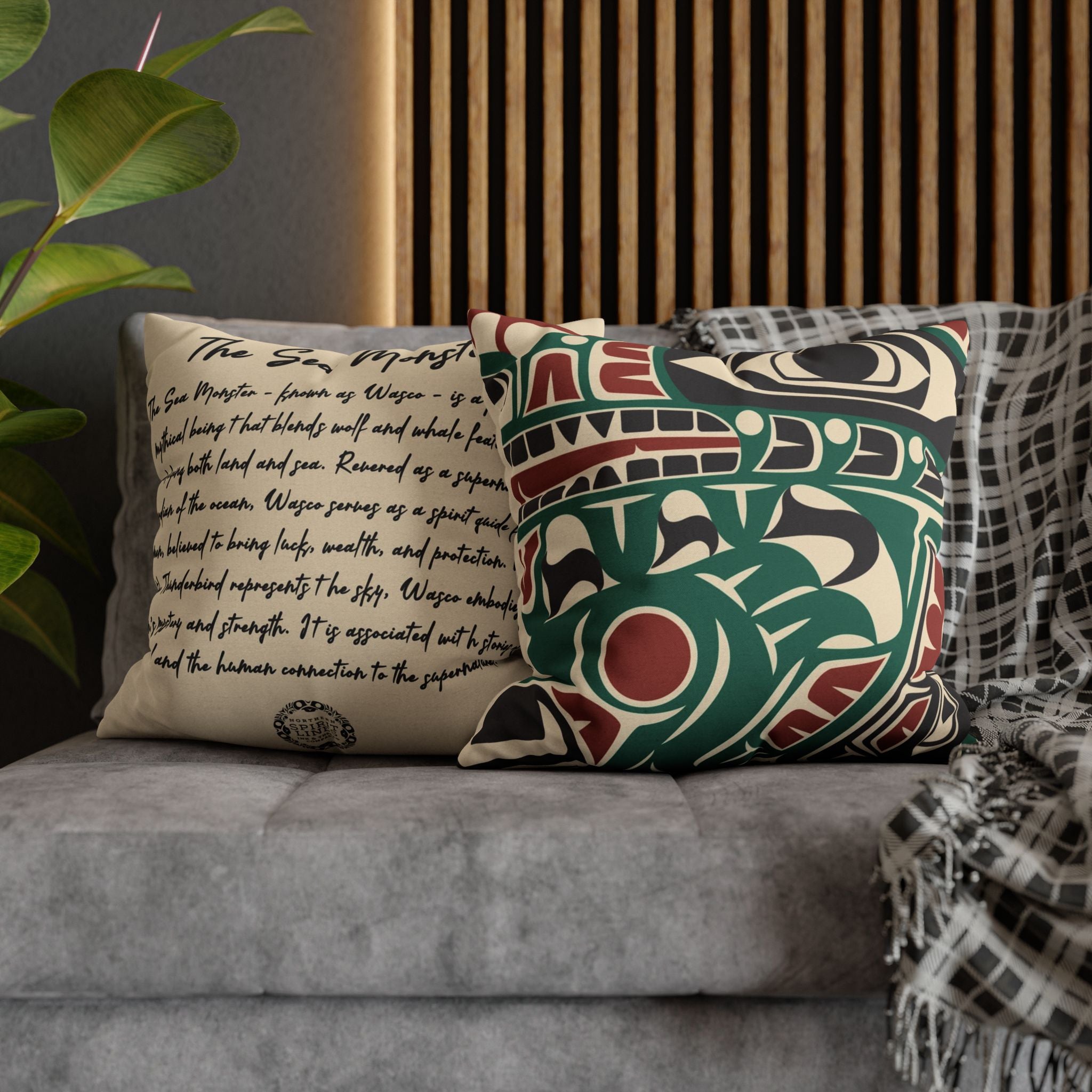 SPIRIT STORYTELLER™ THE SEA MONSTER - SPUN POLY PILLOW COVER CASE