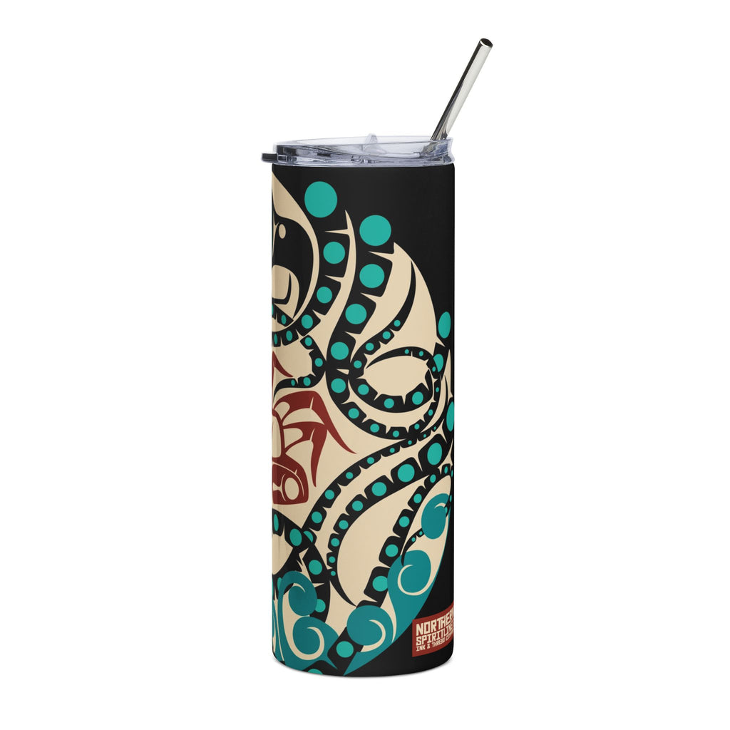 20 oz. Slim Tumbler w/ Straw | Tribal Octopus | Signature Collection