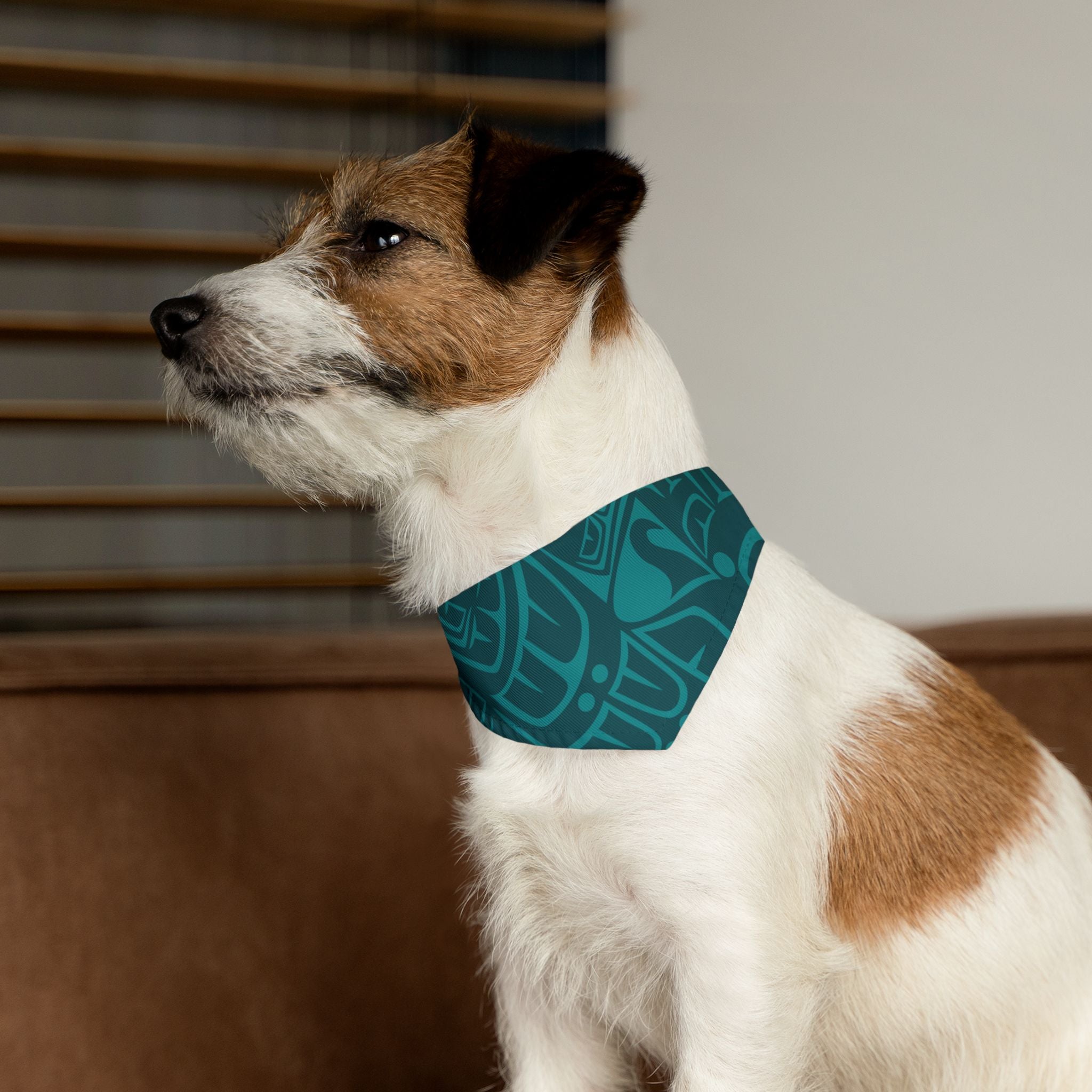 Pet Bandana Collar - Classic Tribal Print (Teal) Northern Spiritlines™