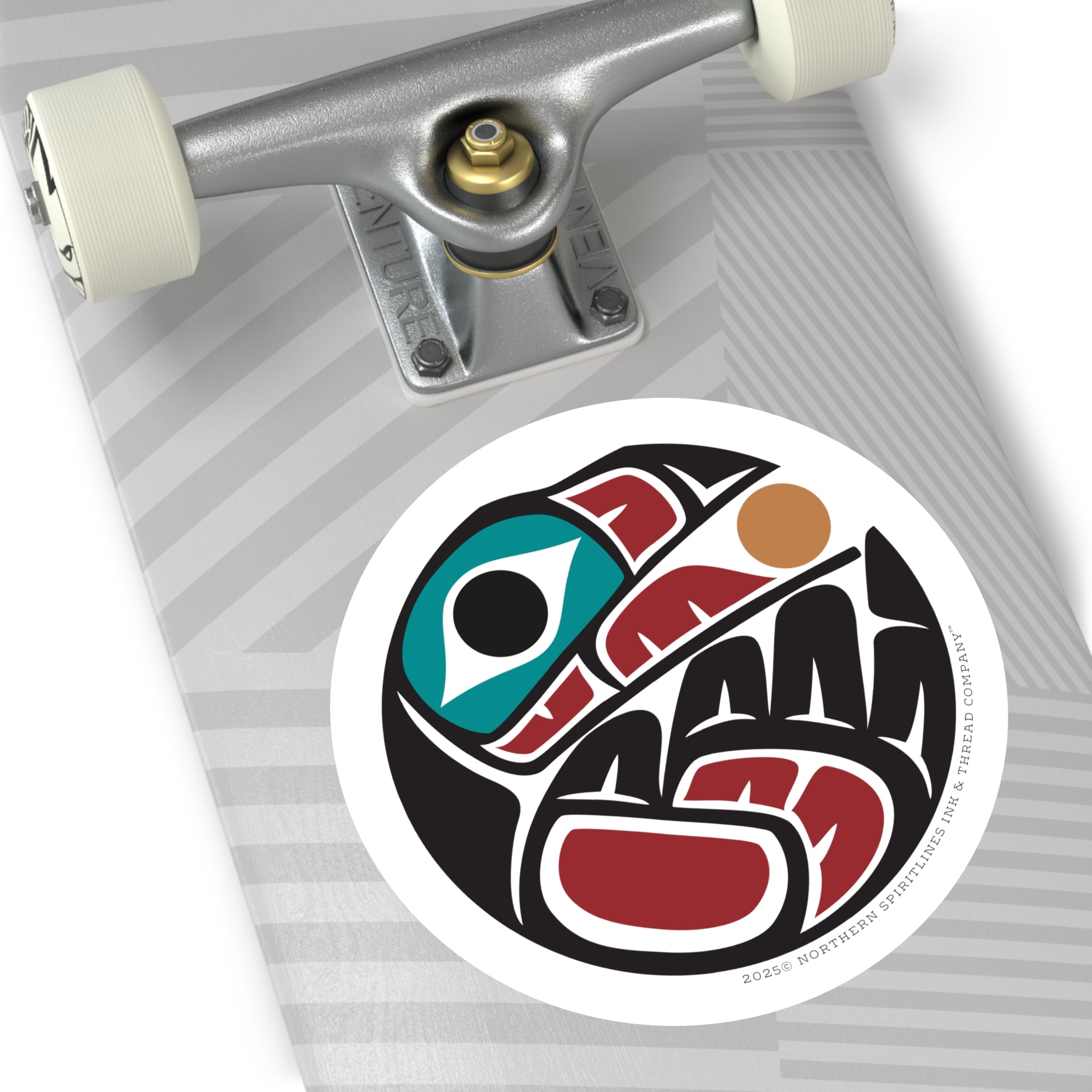 Vinyl Sticker Indoor/Outdoor - Round Tribal Raven - Northern Spiritlines™