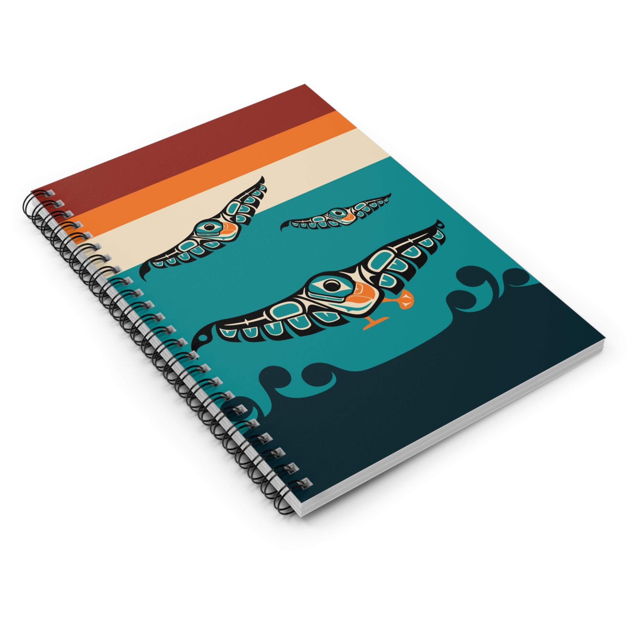 Journal - Spiral Bound | Classic Tribal Puffins | Signature Collection