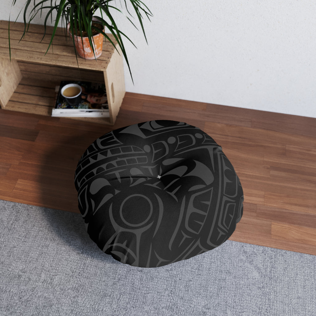 NORTHERN SPIRITLINES™ SMOKY TRIBAL PRINT XL ROUND TUFTED FLOOR PILLOW