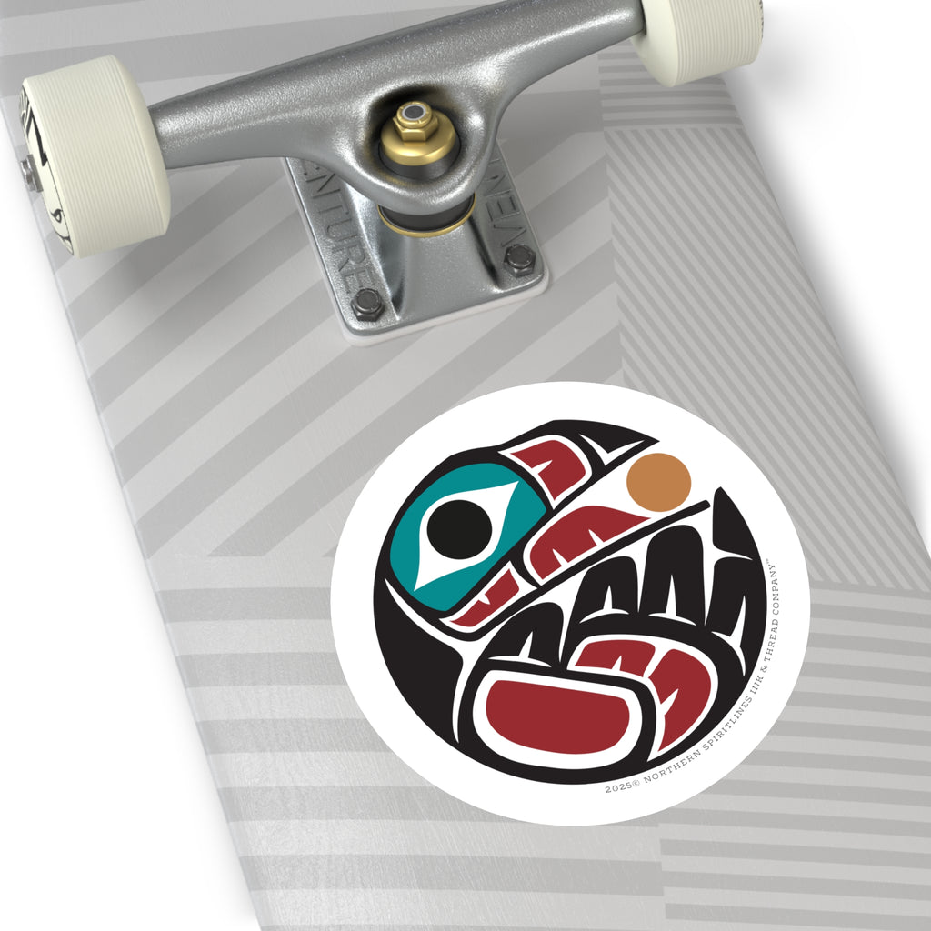 Vinyl Sticker Indoor/Outdoor - Round Tribal Raven - Northern Spiritlines™