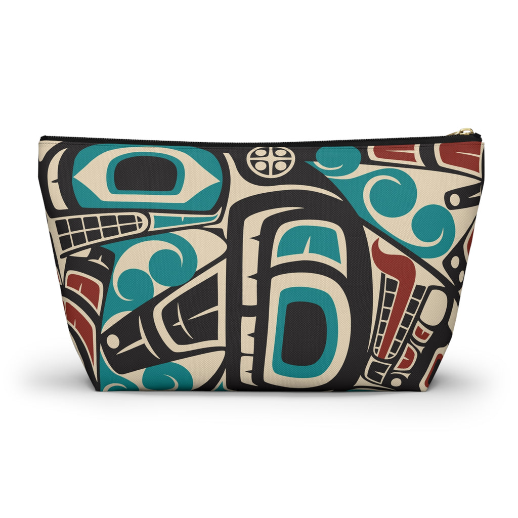 Travel Accessory Zipper Pouch - Classic Tribal Orca Print - Northern Spiritlines™
