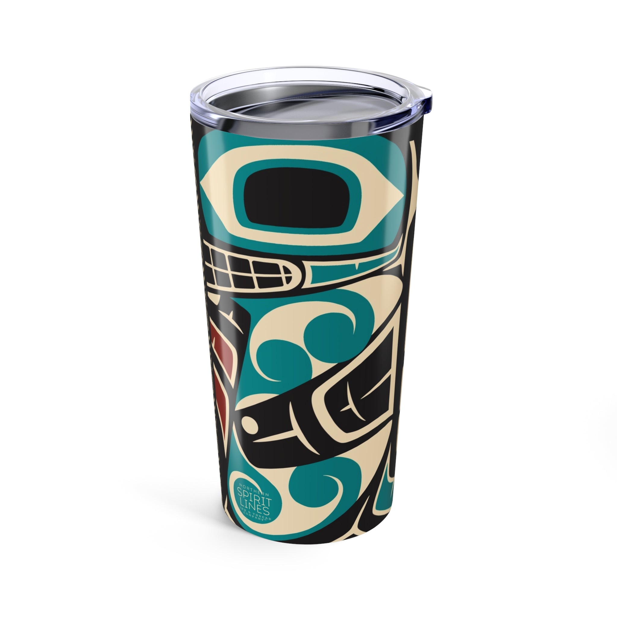 20 oz. Stainless Steel Tumbler w/ Lid - Classic Tribal Orca - Northern Spiritlines™