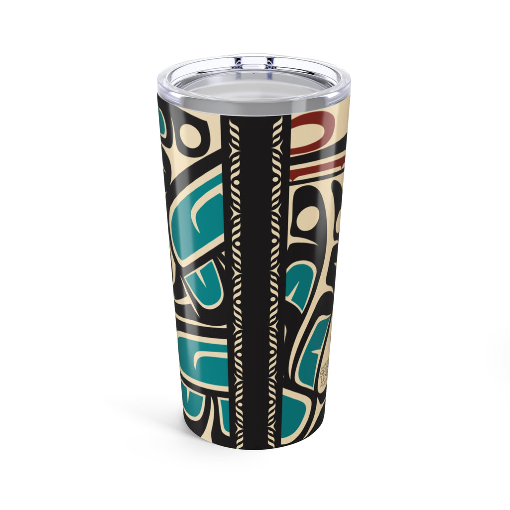 20 oz. Stainless Steel Tumbler w/ Lid - Classic Tribal Hummingbird Print - Northern Spiritlines™