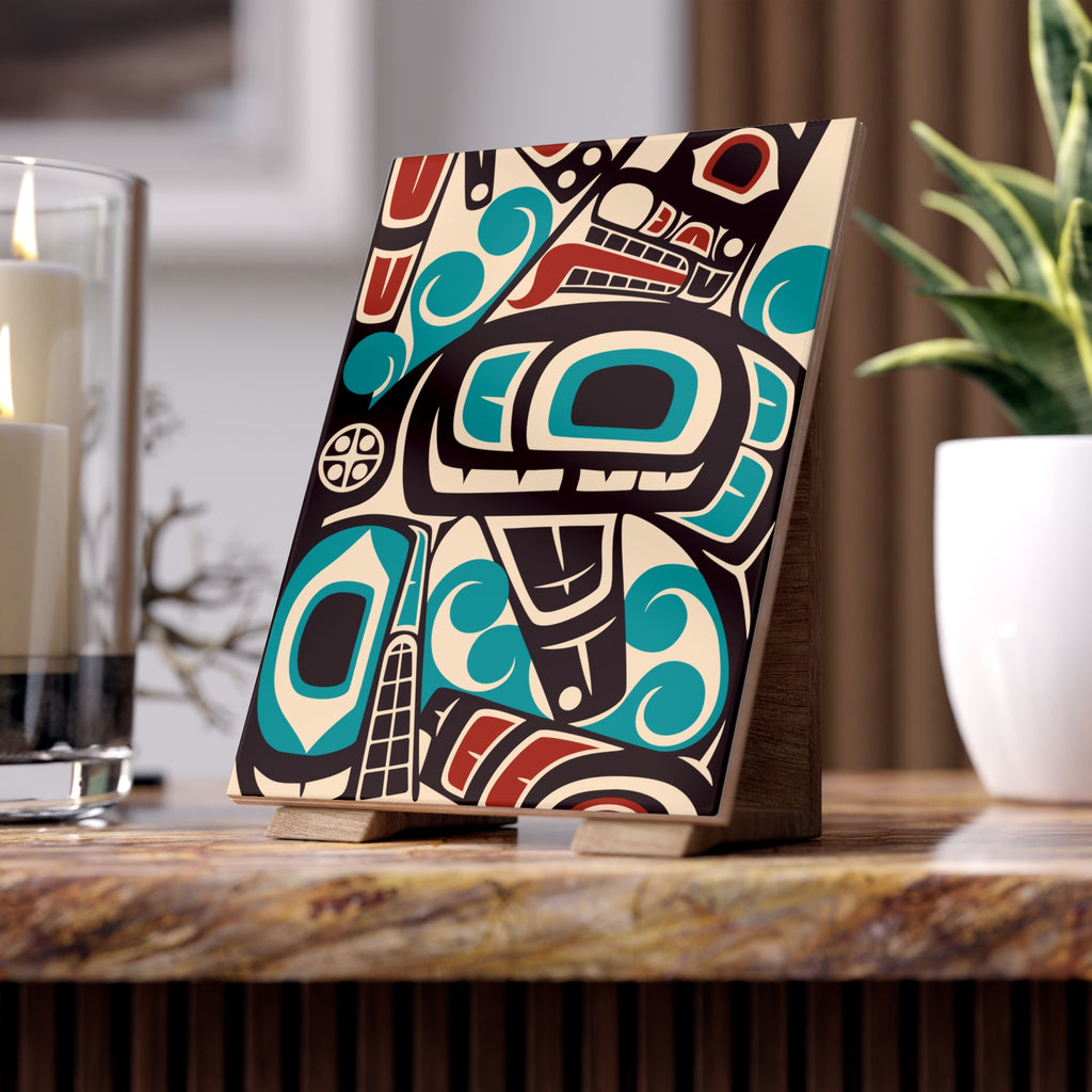 Ceramic Tile - Classic Tribal Orca - Northern Spiritlines™
