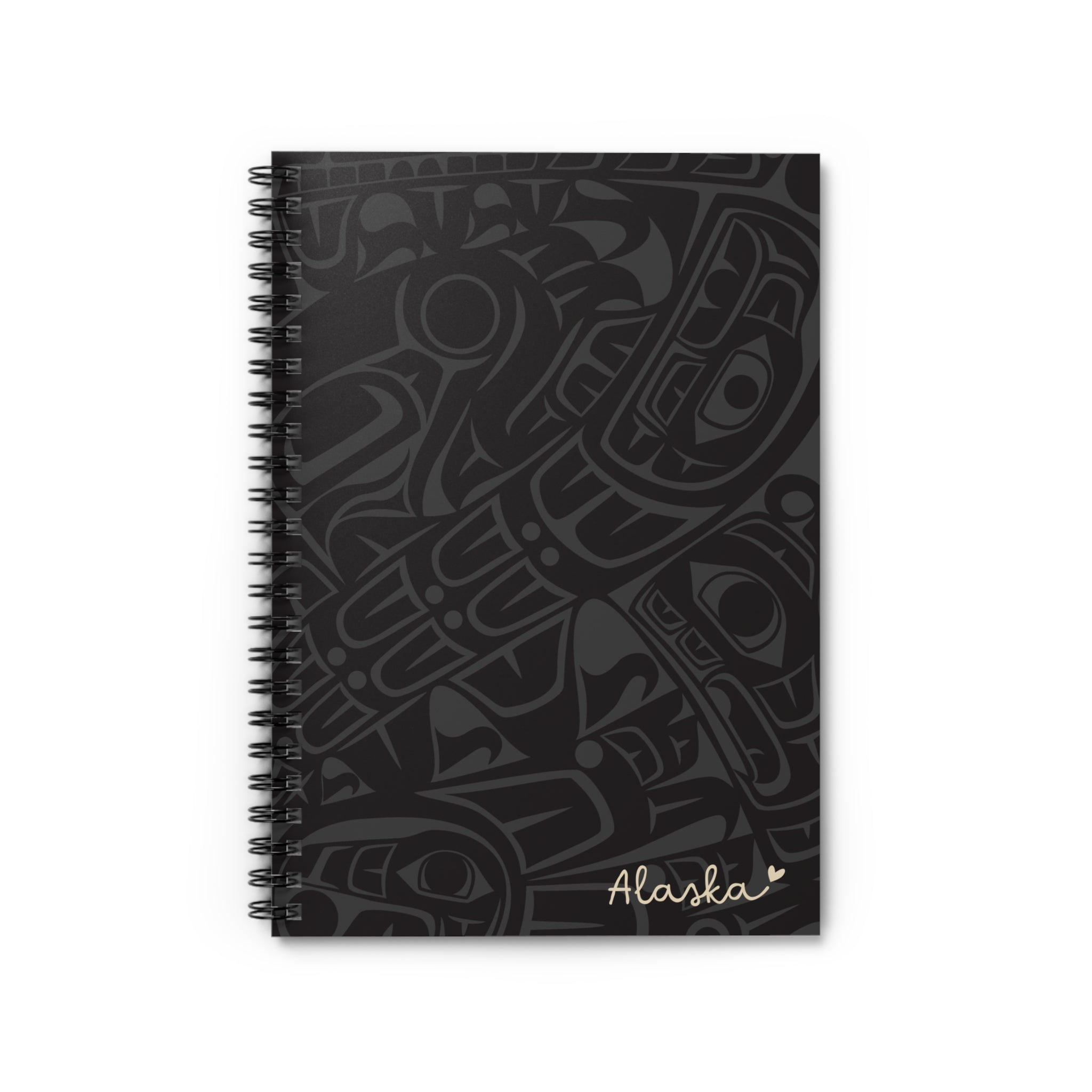 Spiral Notebook, Journal - Alaska Classic Tribal Print - AK State Line™ Collection