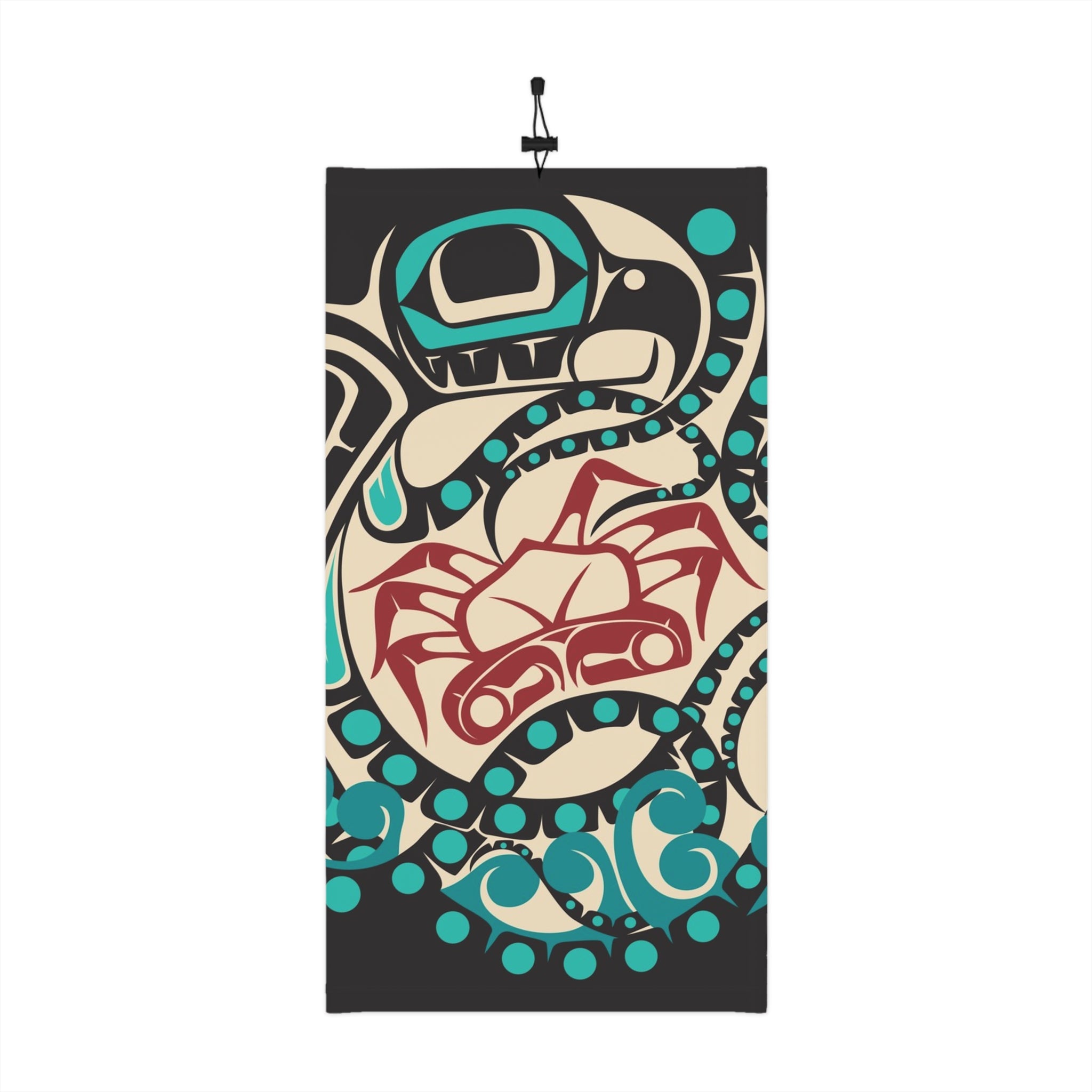 Neck Gaiter, Headband with Drawstring - Classic Tribal Octopus Print - Northern Spiritlines™