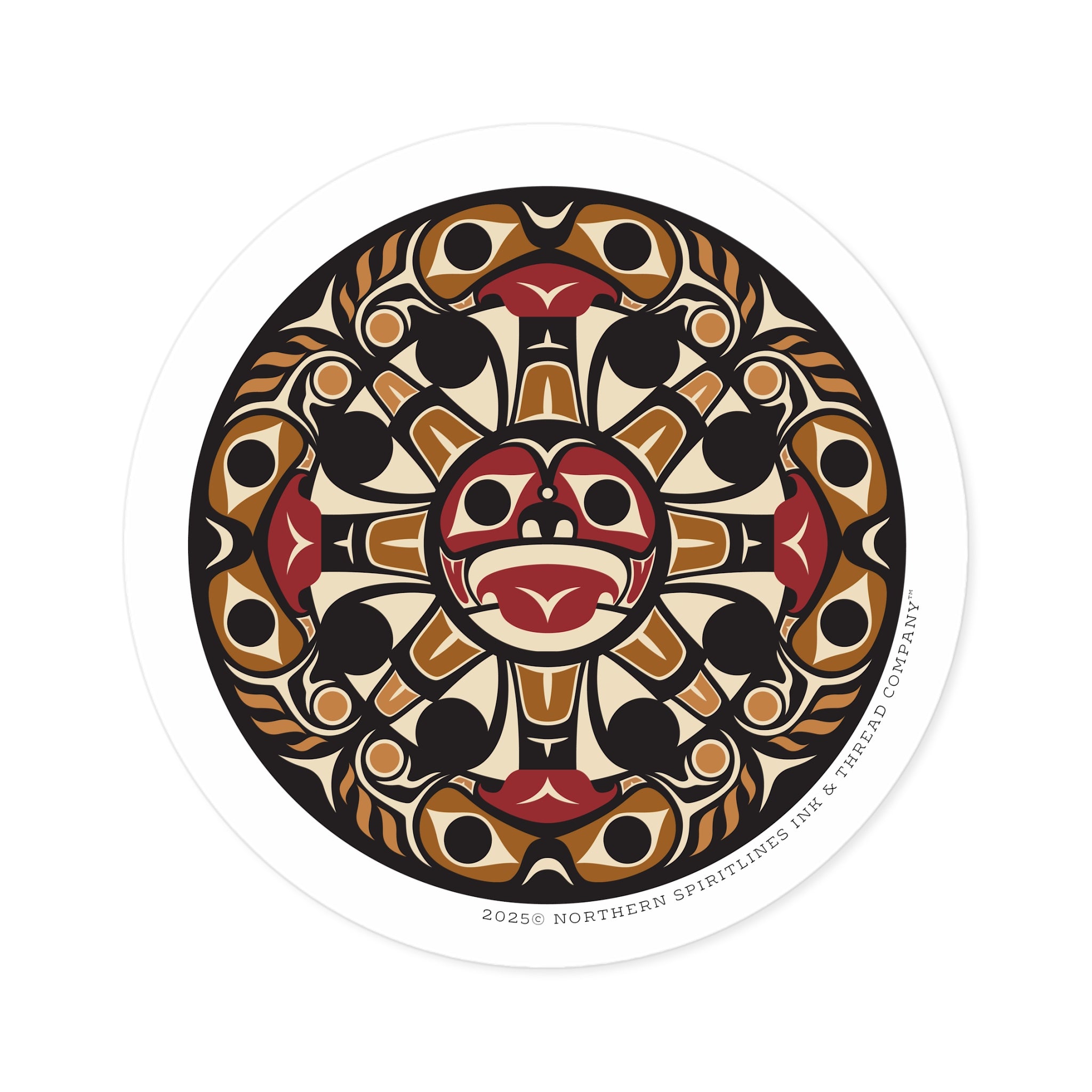 Vinyl Sticker Indoor/Outdoor - Round Tribal Sun - Northern Spiritlines™