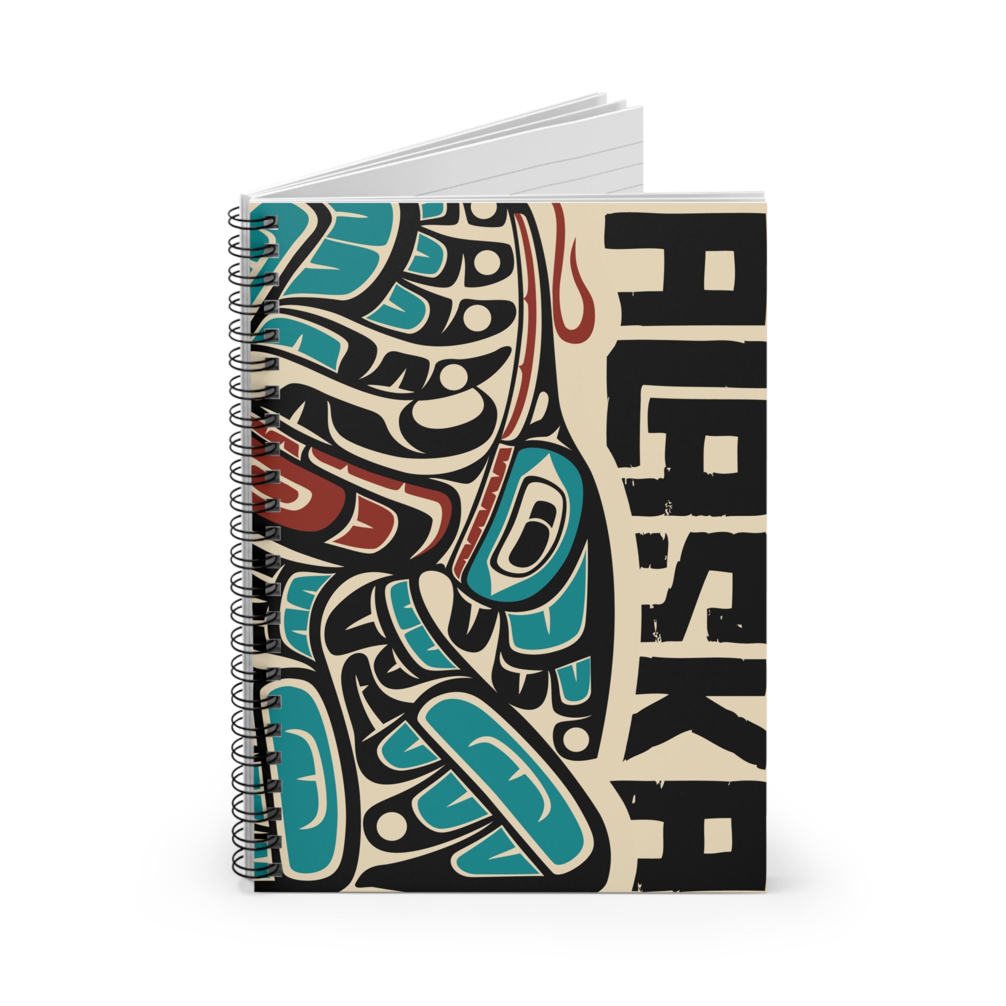 Spiral Notebook, Journal - Alaska Tribal Hummingbird - AK State Line™ Collection