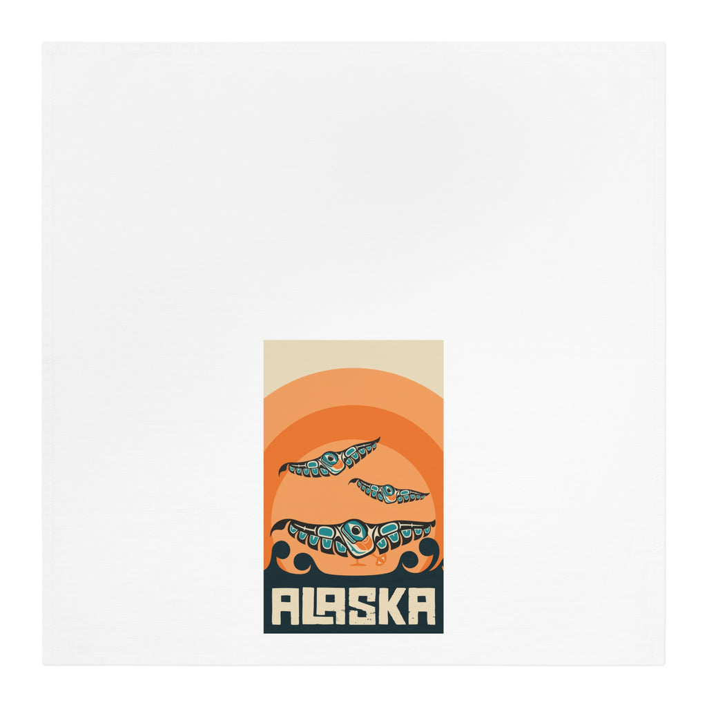 Cotton Tea Towel - Classic Tribal Puffins - AK State Line™ Collection