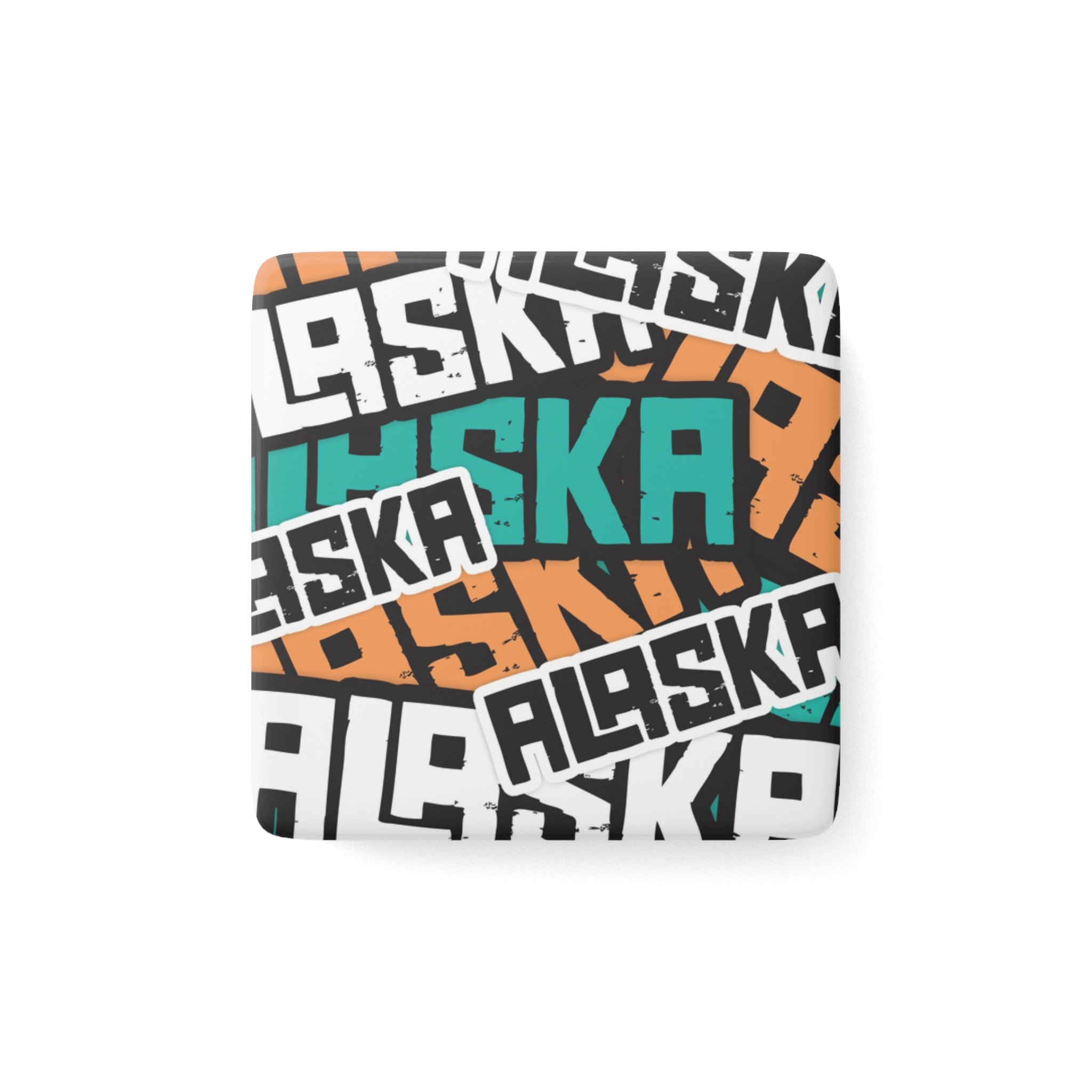 Porcelain Magnet - AK Sticker Bomb - AK State Line™ Collection