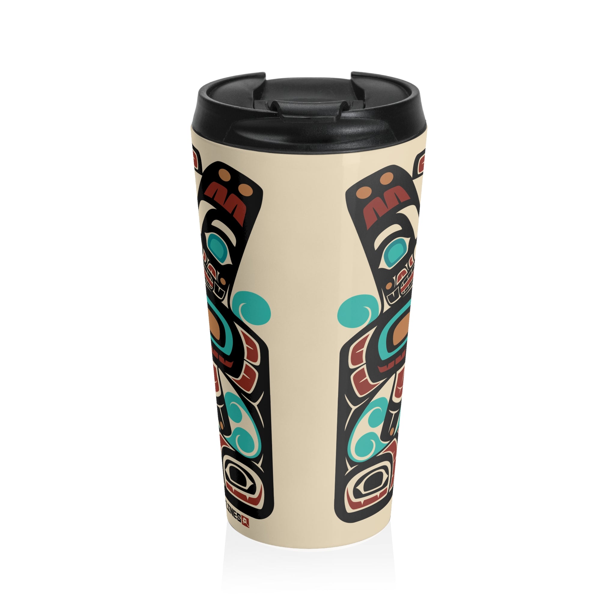 15 oz. Coffee Travel Tumbler | Classic Tribal Orca | Signature Collection