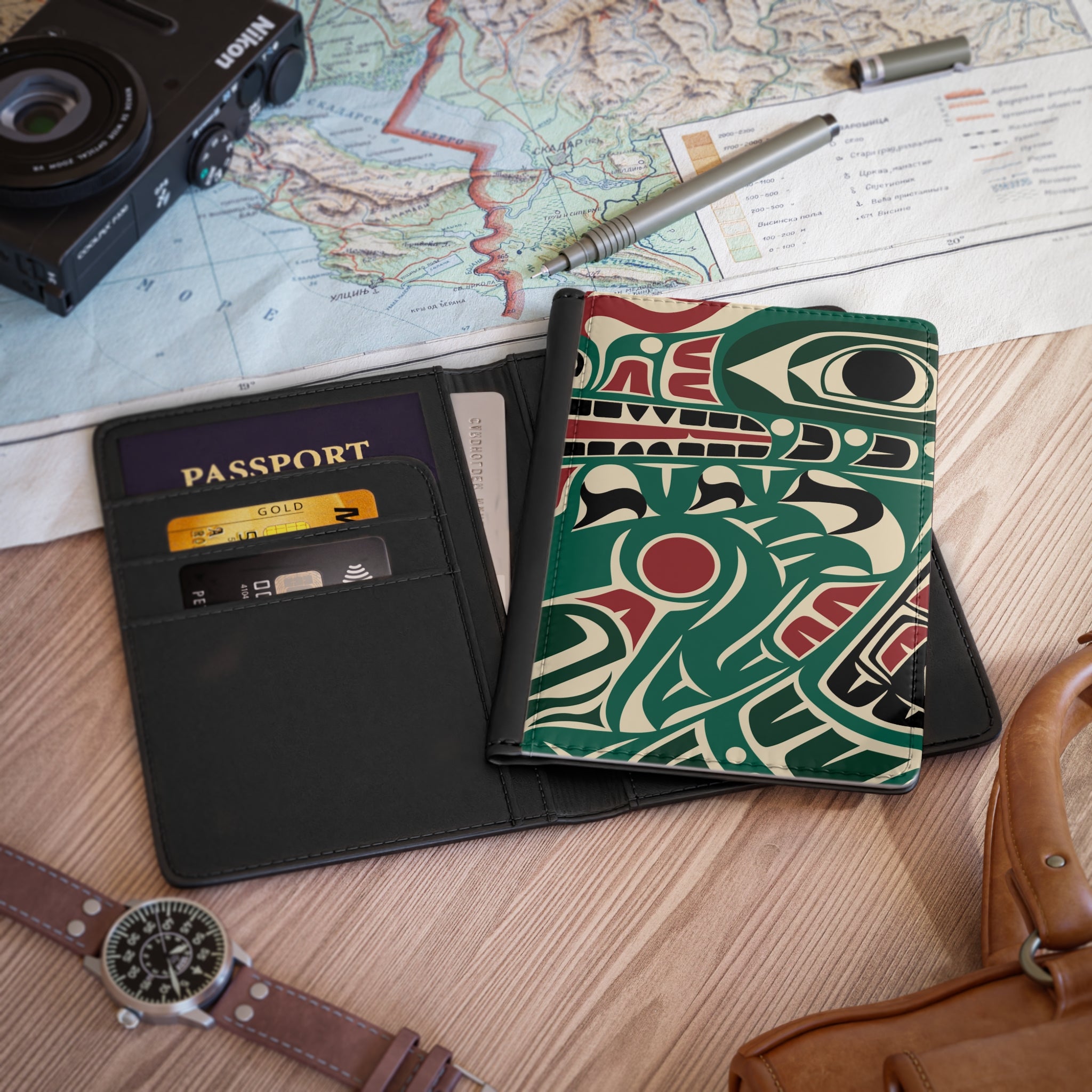 Passport Cover - Classic Tribal Sea Monster - Northern Spiritlines™