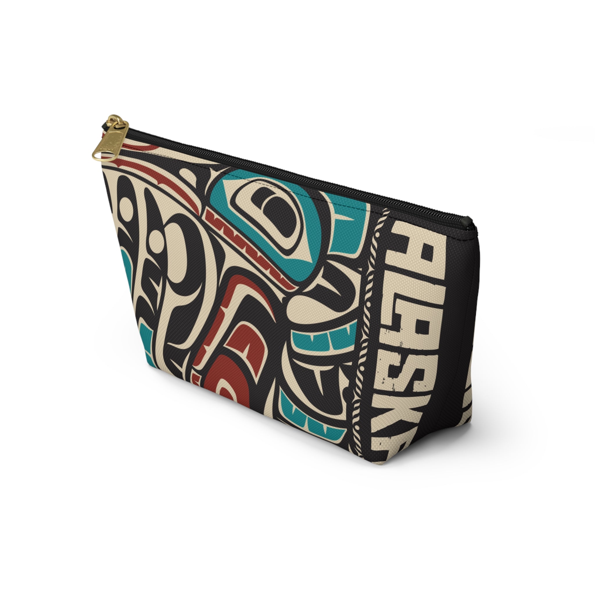 Copy of Travel Accessory Zipper Pouch - Rustic Alaska Tribal Hummingbird - AK State Line™ Collection