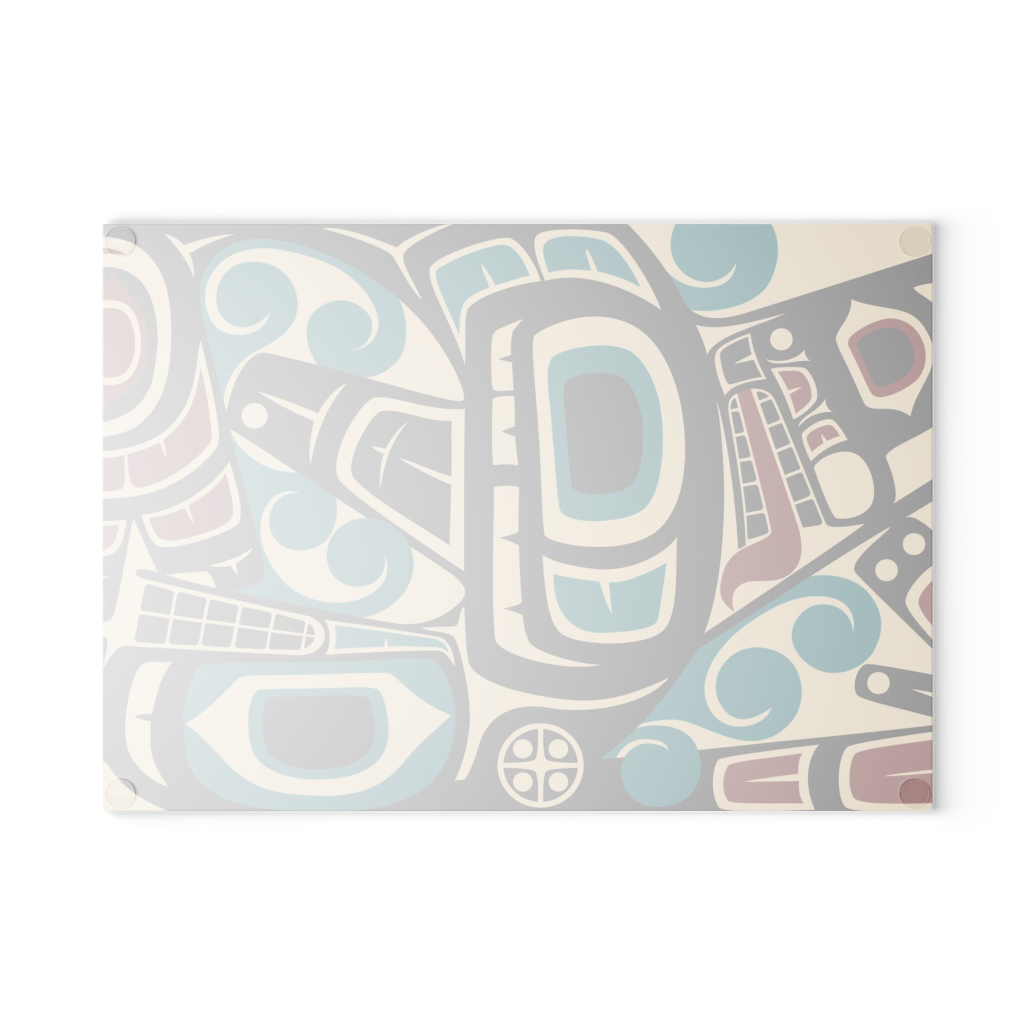 Glass Cutting Board - Classic Tribal Orca Print - Northern Spiritlines™