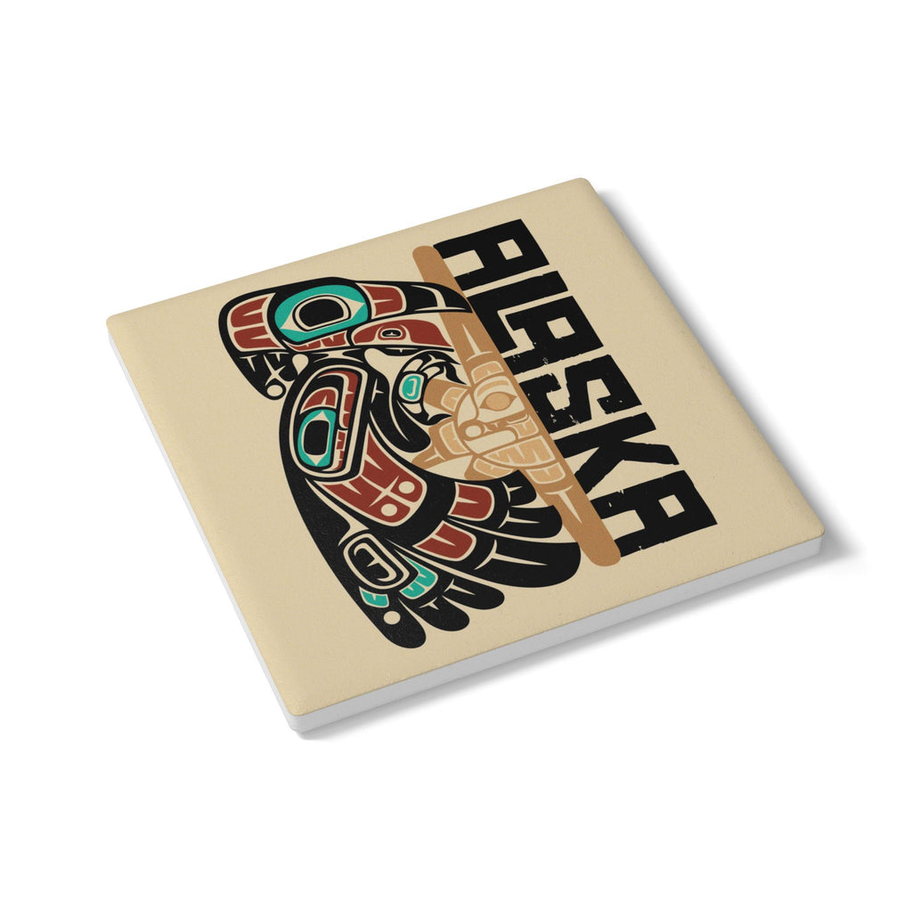Ceramic Coaster | Alaska Tribal Raven & Sun | Stateline Collection