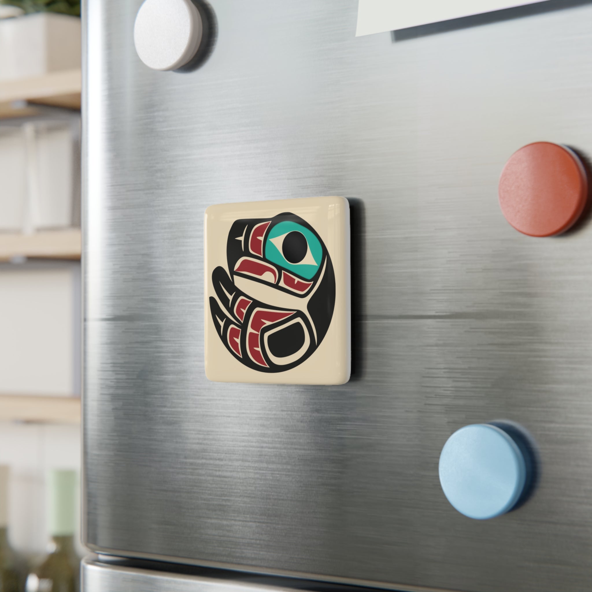 Porcelain Magnet - Classic Tribal Eagle Insignia