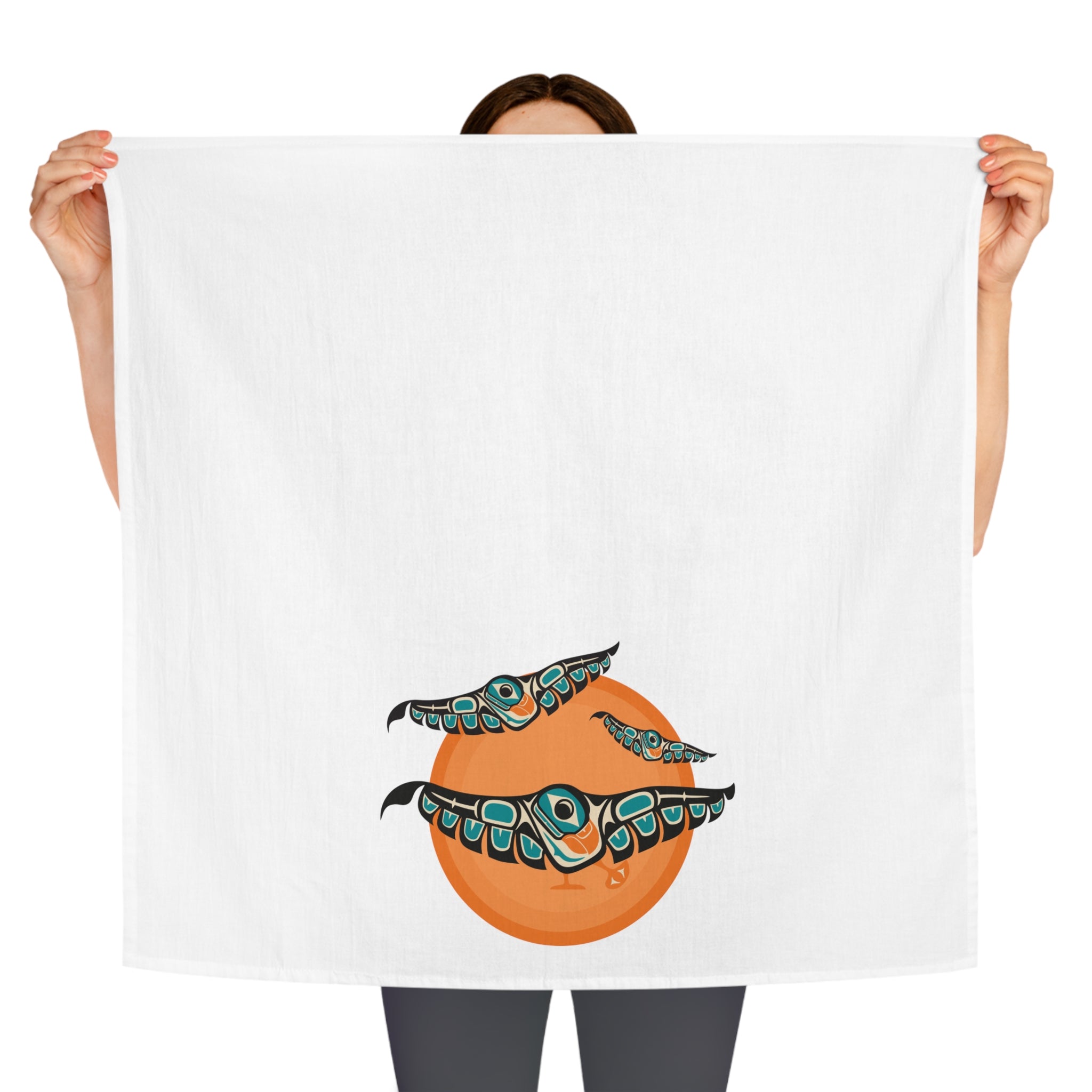 Cotton Tea Towel - Classic Tribal Puffins - Northern Spiritlines™