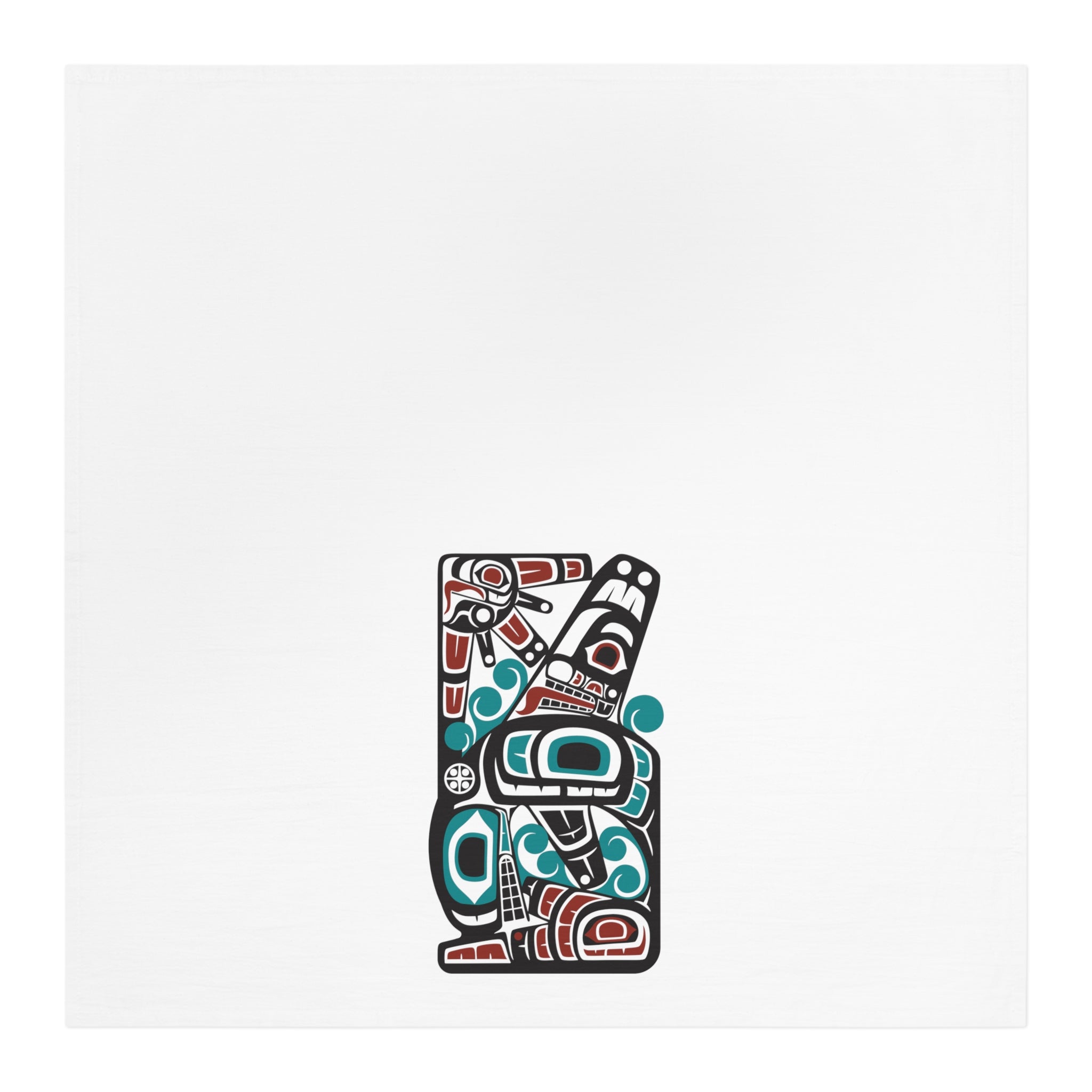 Cotton Tea Towel - Classic Tribal Orca Print - Northern Spiritlines™