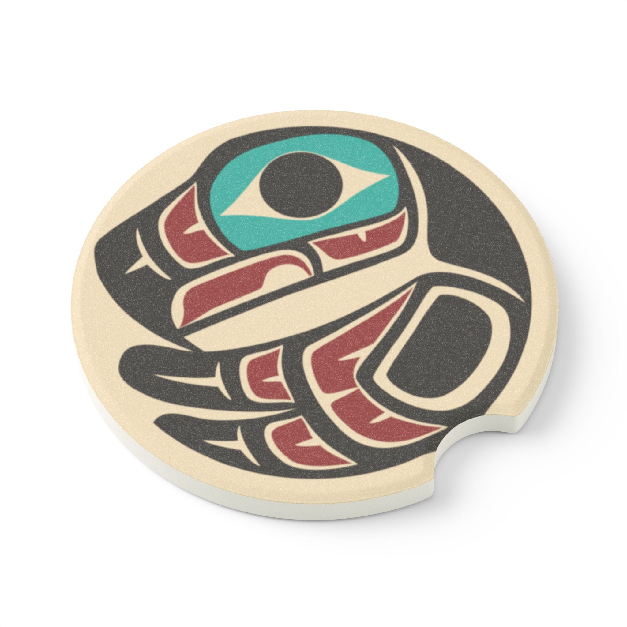 Soapstone Car Coaster - Classic Tribal Eagle Print - Northern Spiritlines™