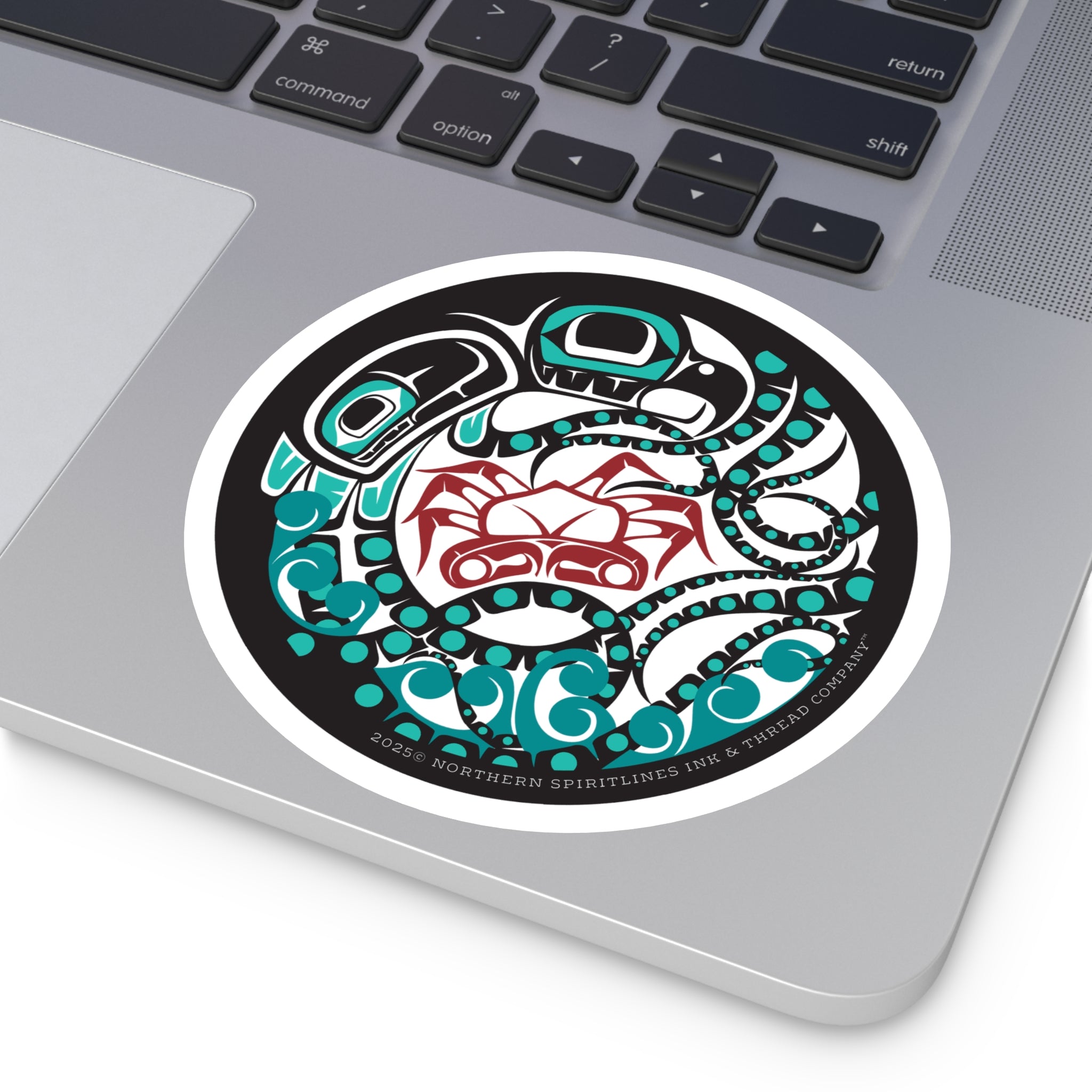 Vinyl Sticker Indoor/Outdoor - Round Tribal Octopus - Northern Spiritlines™
