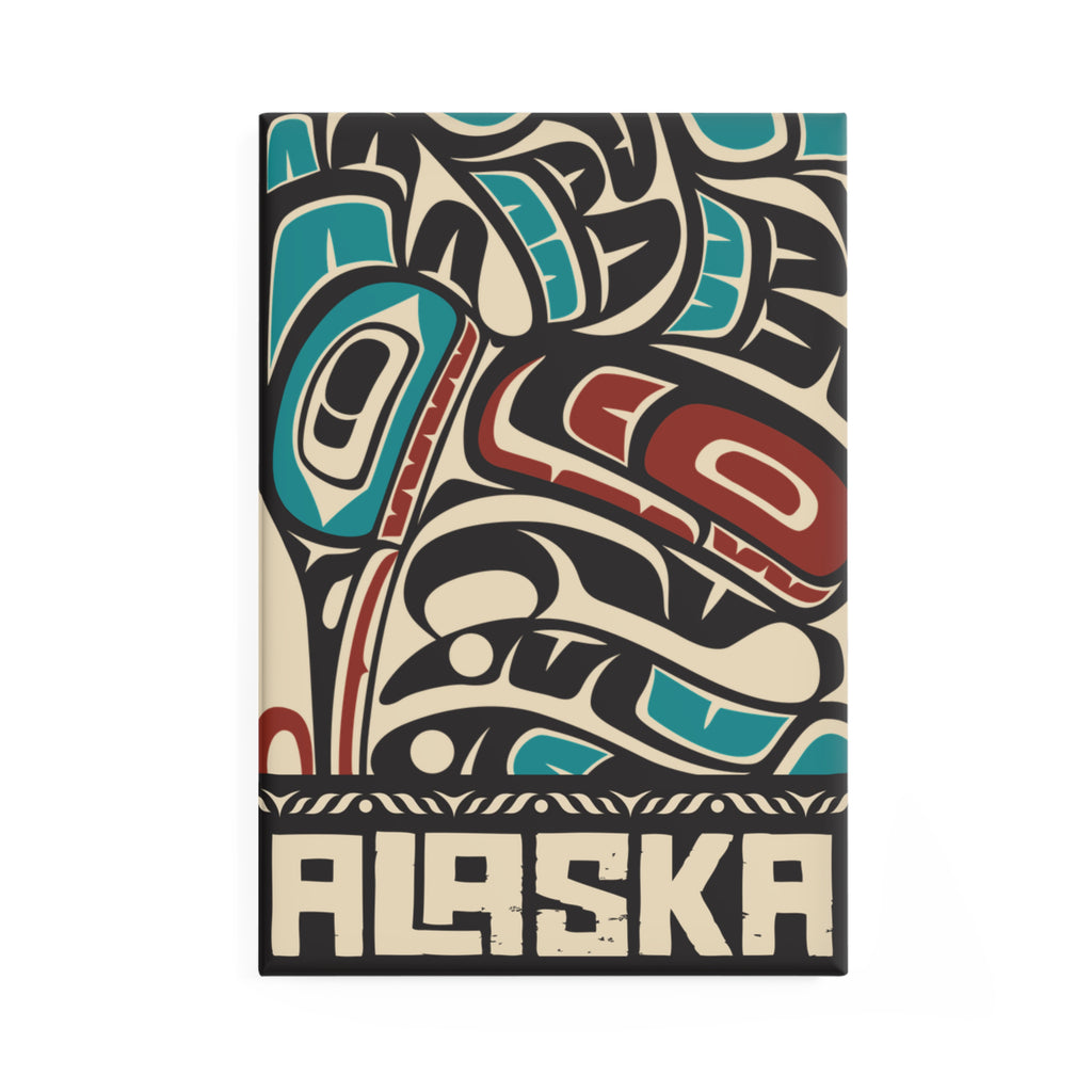 Metal Button Magnet - Alaska Tribal Hummingbird - AK State Line™ Collection